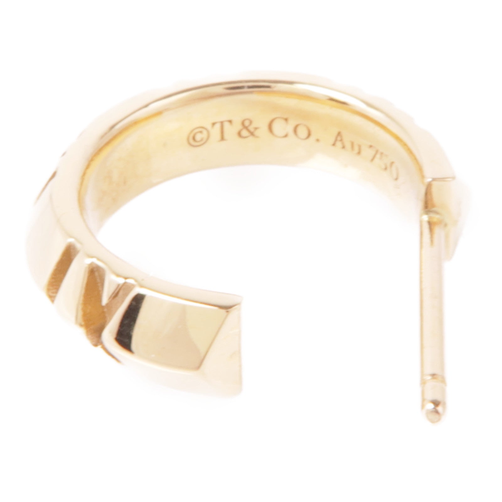 TIFFANY＆CO 18K玫瑰金Atlas X Hoop Earrings耳環