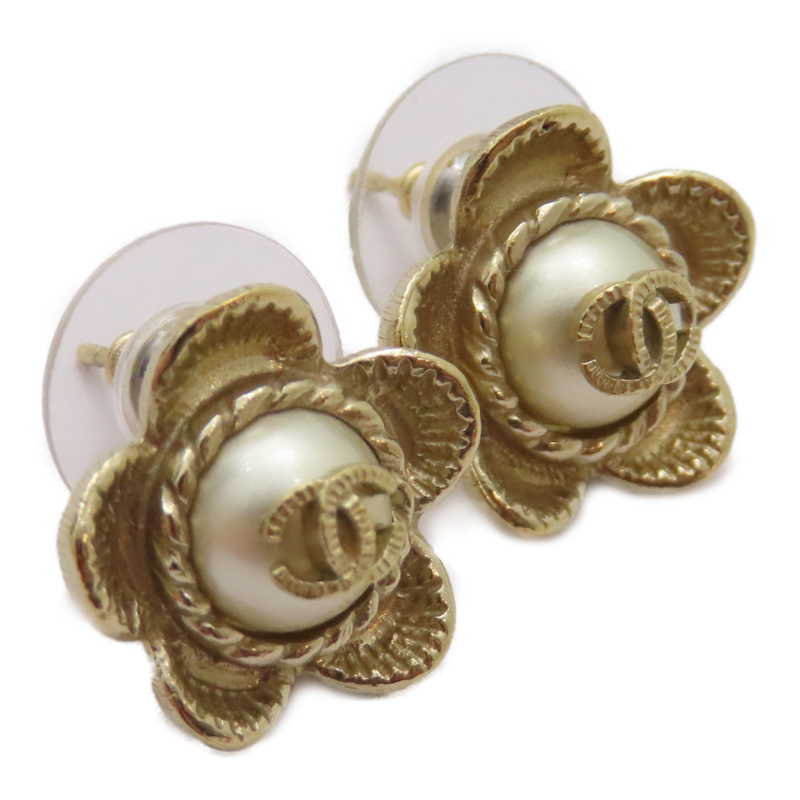 CHANEL 金屬Earrings耳環金色