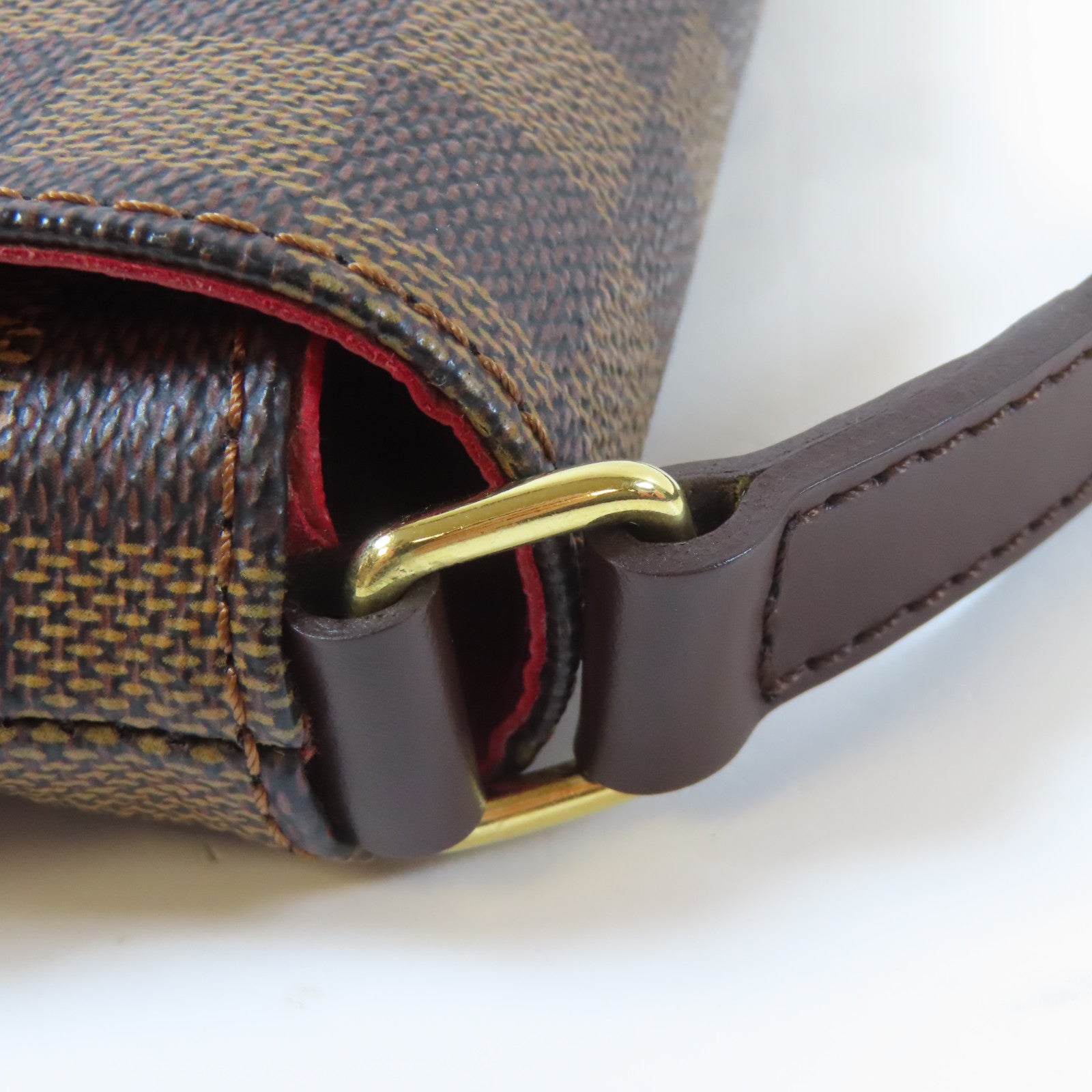 LOUIS VUITTON 【激減優惠】Damier Musette Tango金扣肩背袋啡色