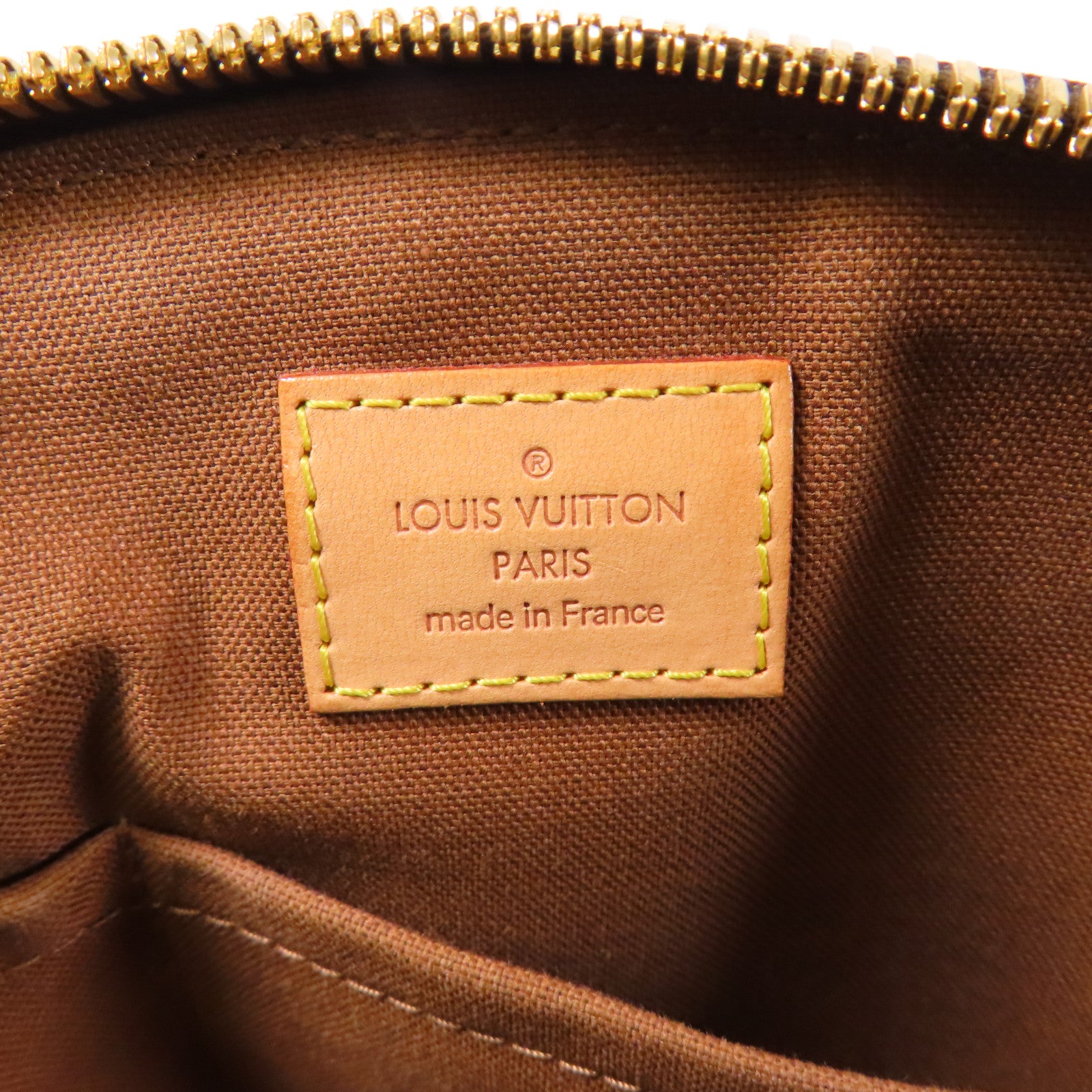 LOUIS VUITTON Monogram Tivoli PM金扣手挽袋棕色