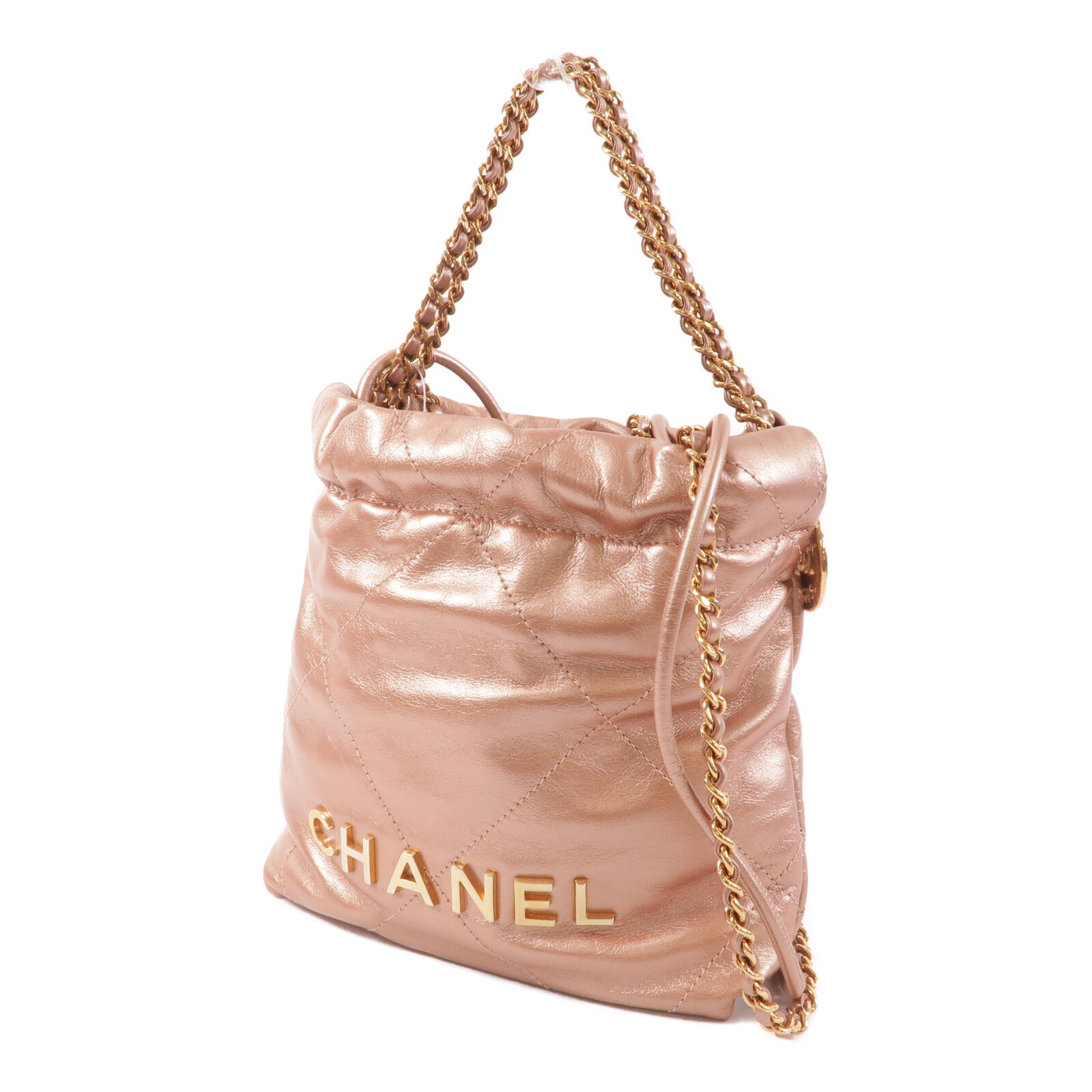 CHANEL 牛皮皮革Chanel 22 Mini鏈帶肩背袋