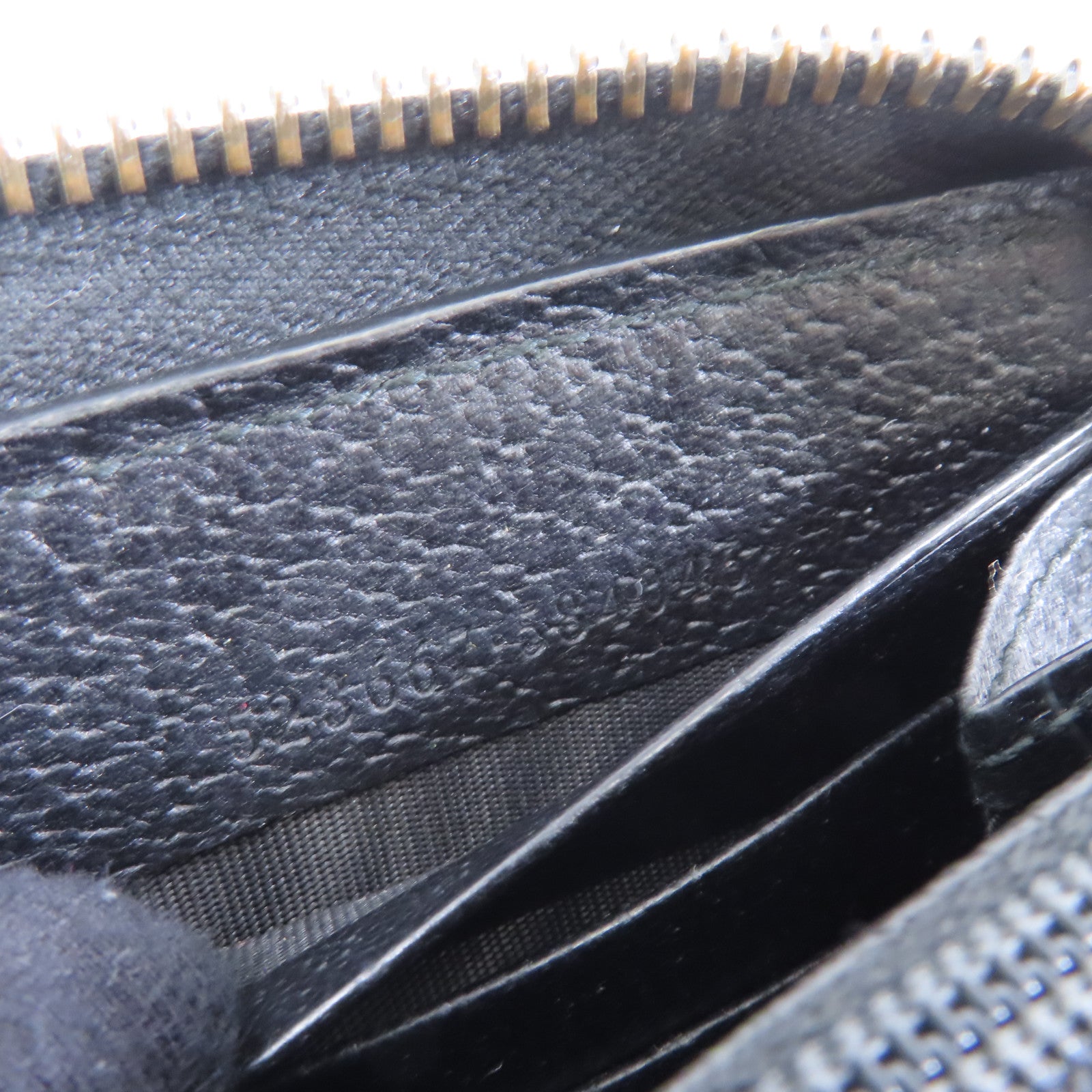 GUCCI 牛皮皮革Zipped Long Wallet金扣長錢包黑色