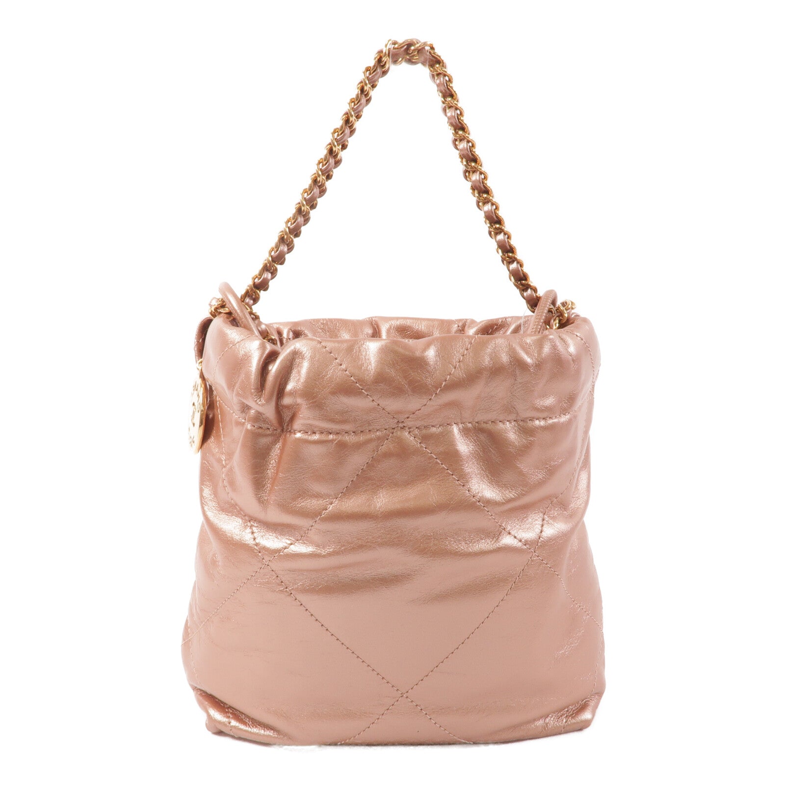 CHANEL 牛皮皮革Chanel 22 Mini鏈帶肩背袋