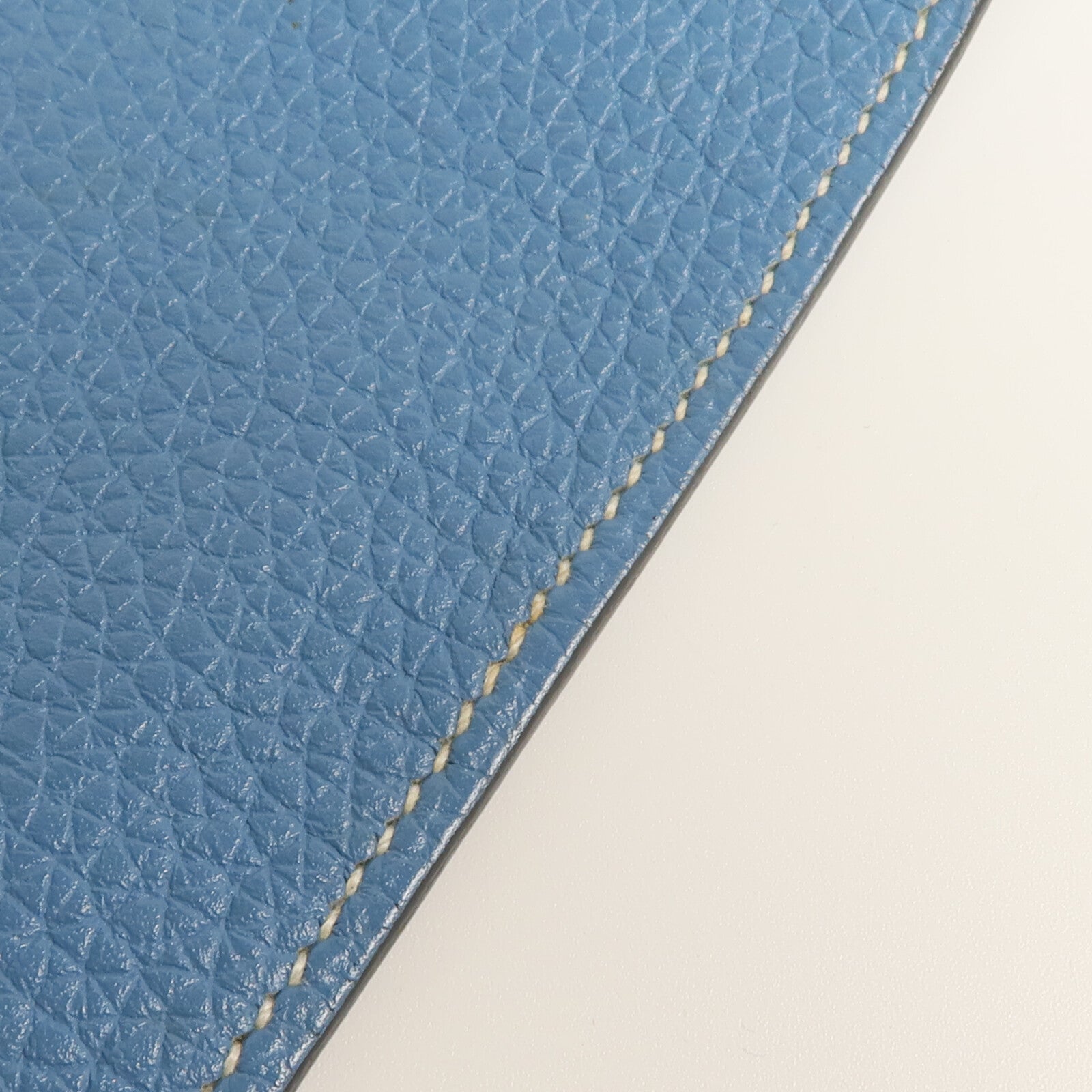HERMES Togo皮革Dogon GM長錢包Bleu Jean