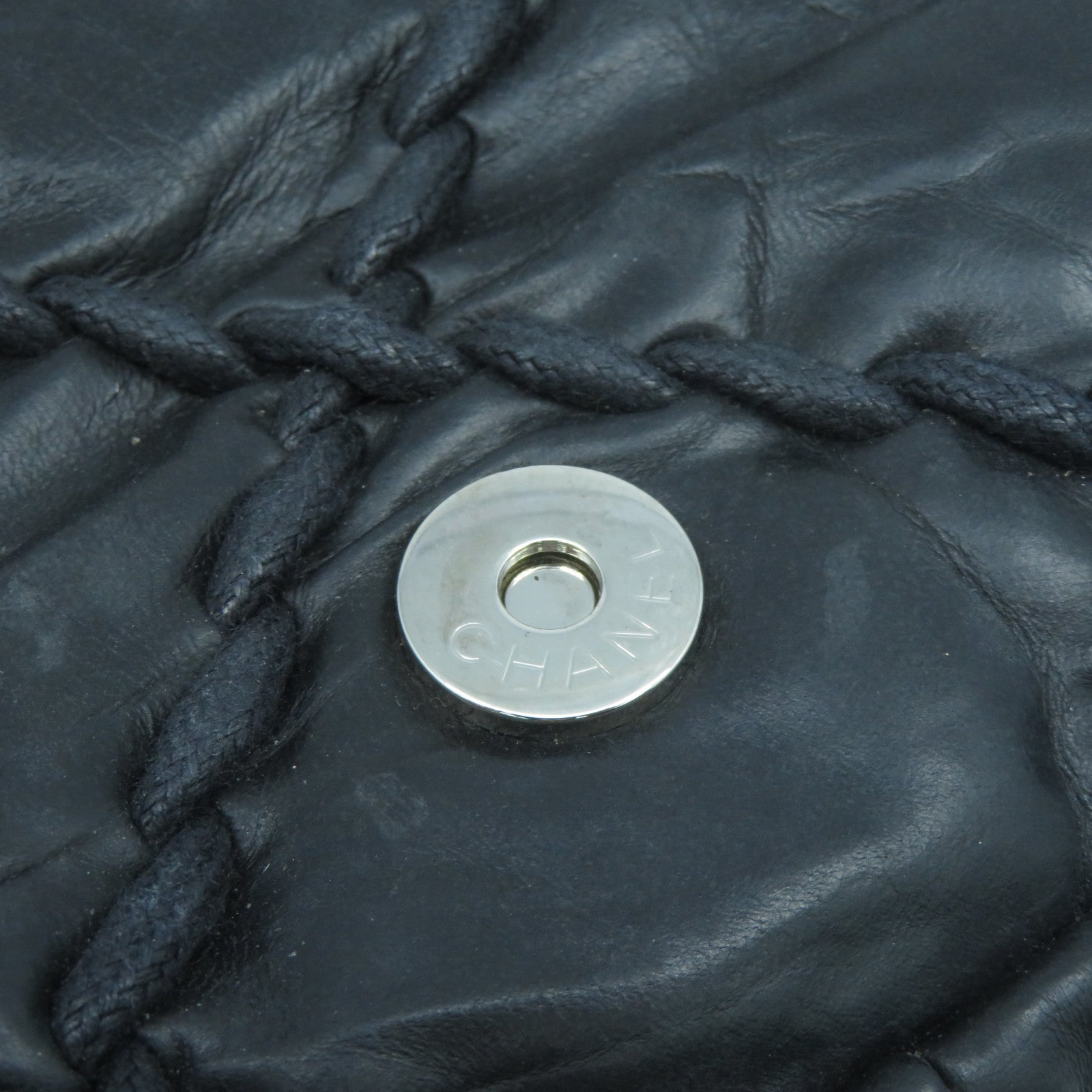 CHANEL 【激減優惠】菱格牛皮皮革Chain Shoulder Bag銀扣鏈帶肩背袋黑色