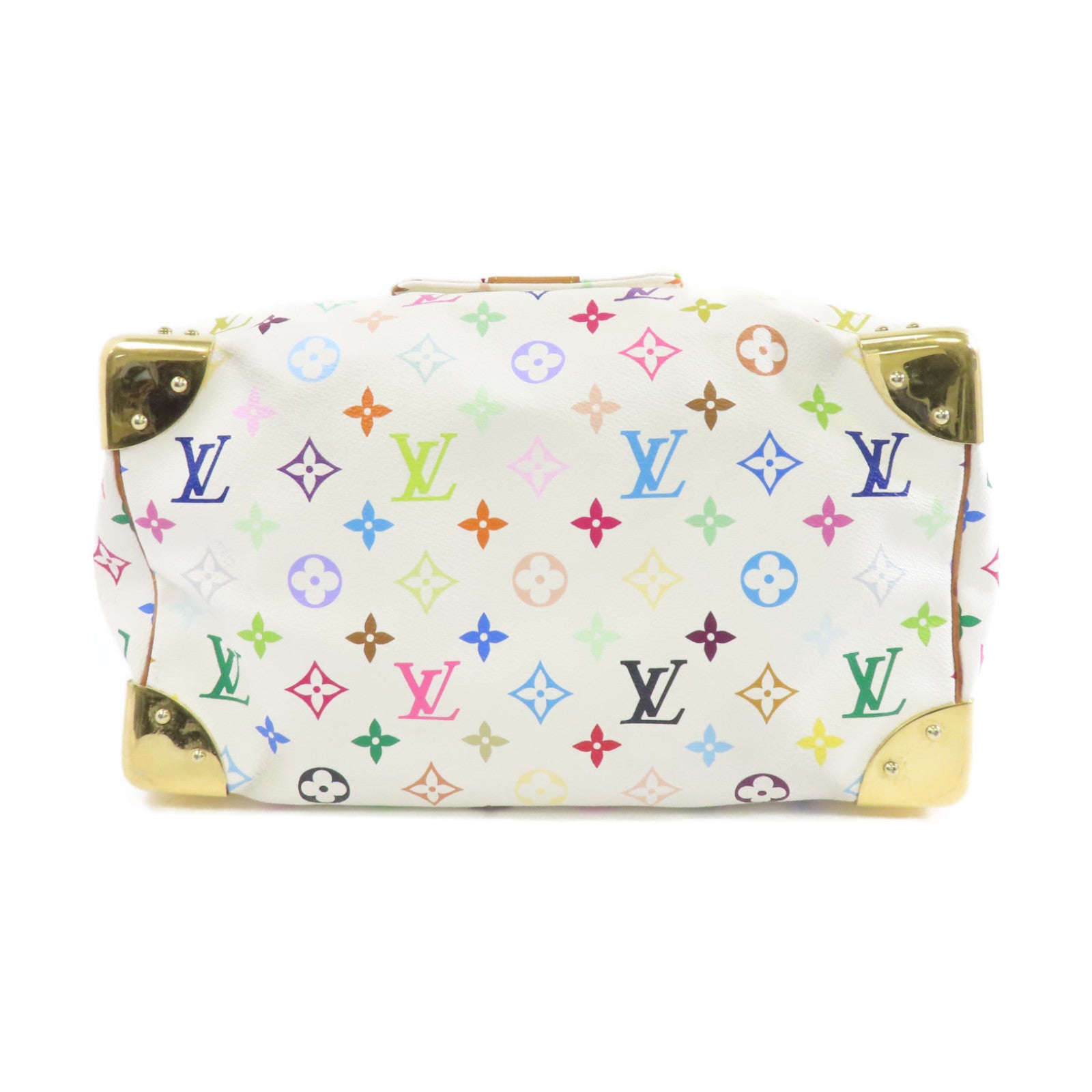 LOUIS VUITTON Monogram Multicolore Speedy 30金扣手挽袋白色/彩色