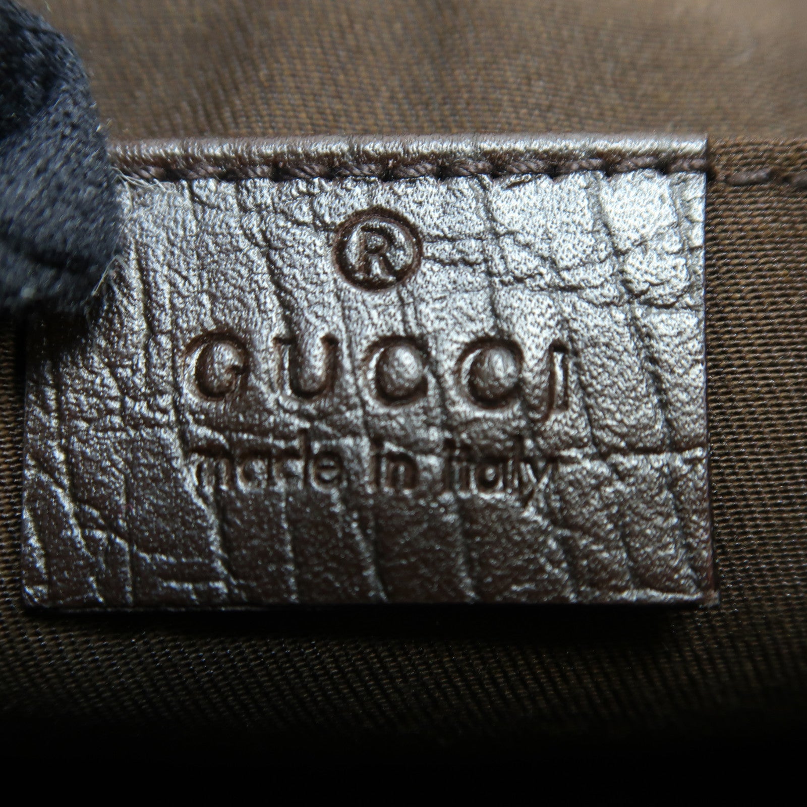 GUCCI 塗層帆布Waist Bag銀扣腰包啡色
