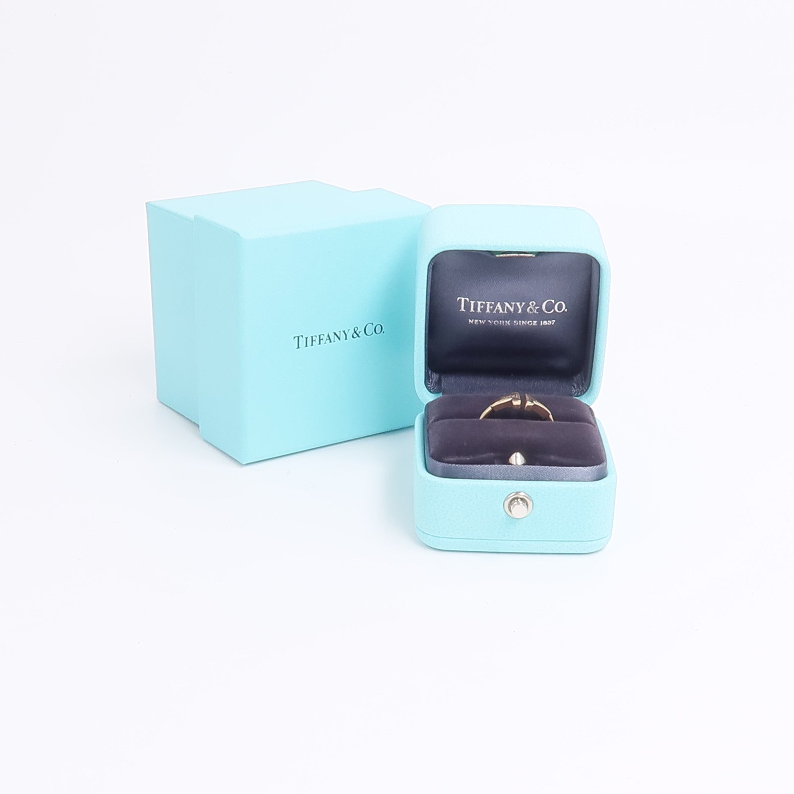 TIFFANY＆CO 18K玫瑰金T Wire Ring戒指
