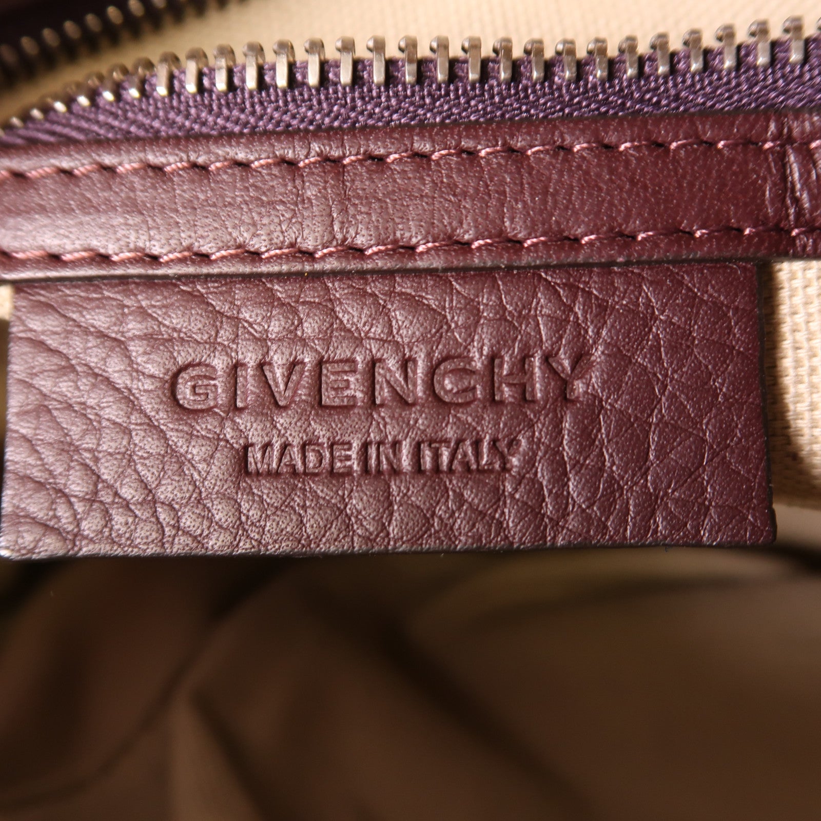 GIVENCHY 牛皮皮革Nightingale Bag銀扣手挽肩背兩用袋
