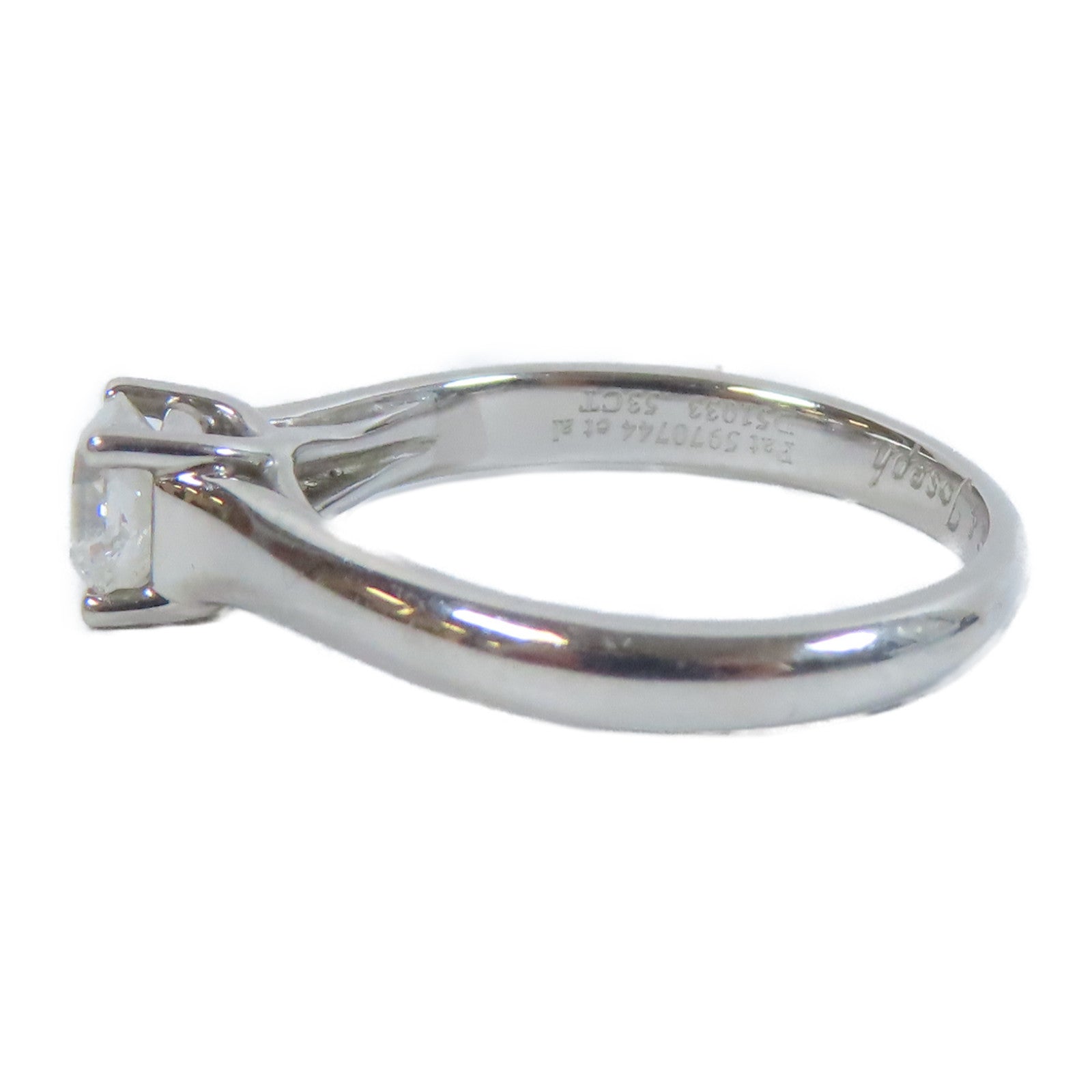 TIFFANY＆CO 【激減優惠】PT950鉑金Ring 0.53ct鑽石戒指US#5