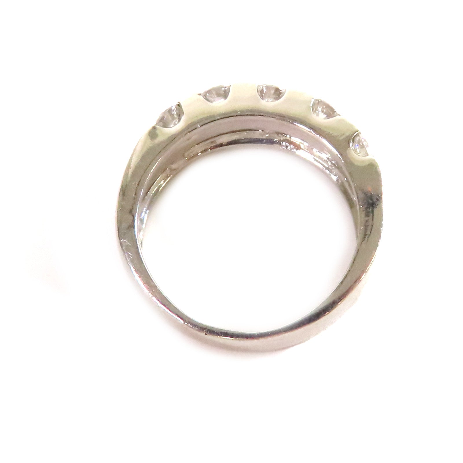 JEWELRY 【激減優惠】PT900鉑金/鑽石Diamond Ring戒指US#5.25