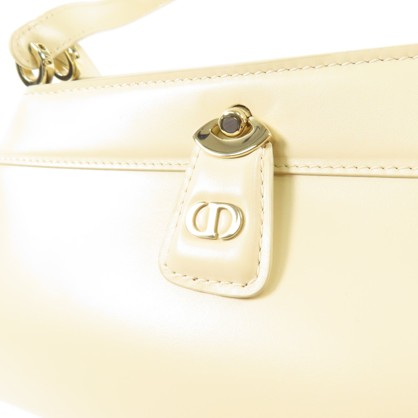 Dior 牛皮皮革Hand Bag金扣手挽袋