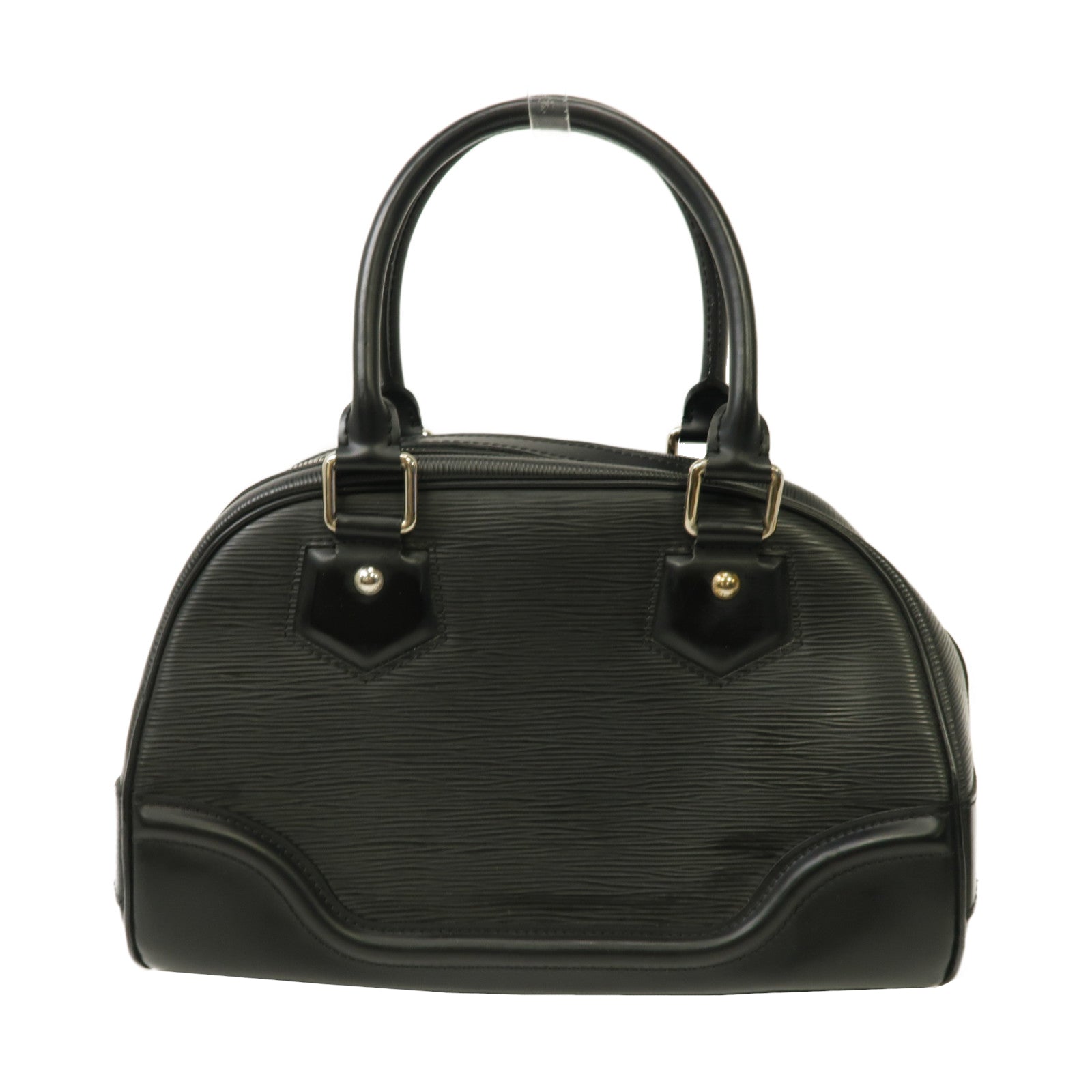 LOUIS VUITTON 【激減優惠】Epi Bowling Montaigne PM銀扣手挽袋黑色