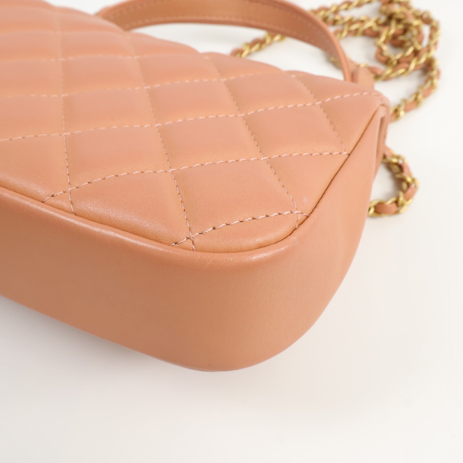 CHANEL 牛皮皮革Chain Shoulder Bag鏈帶手挽肩背兩用袋