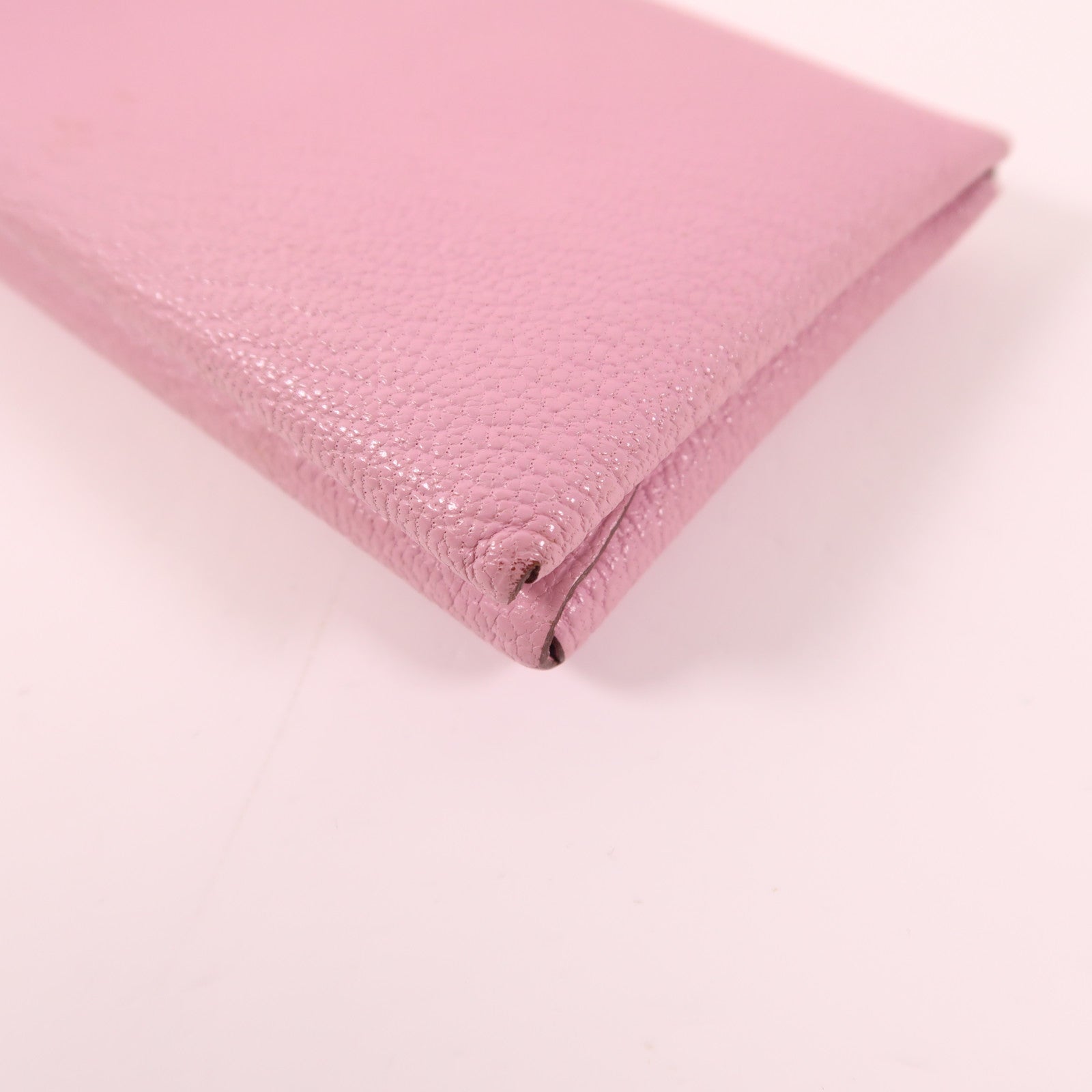 HERMES PHW Calvi Duo Card Case Chevre Leather Mauve Sylvestre