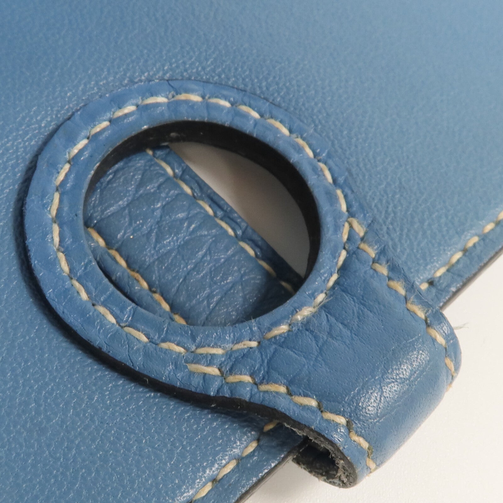 HERMES Togo皮革Dogon GM長錢包Bleu Jean