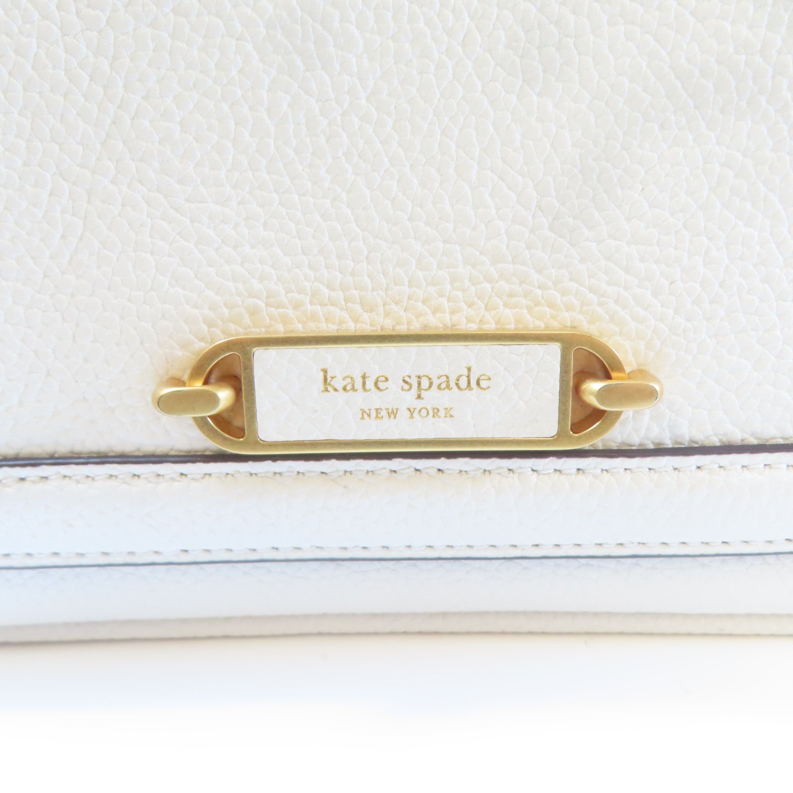Kate Spade 牛皮皮革Shoulder Bag金扣手挽肩背兩用袋白色