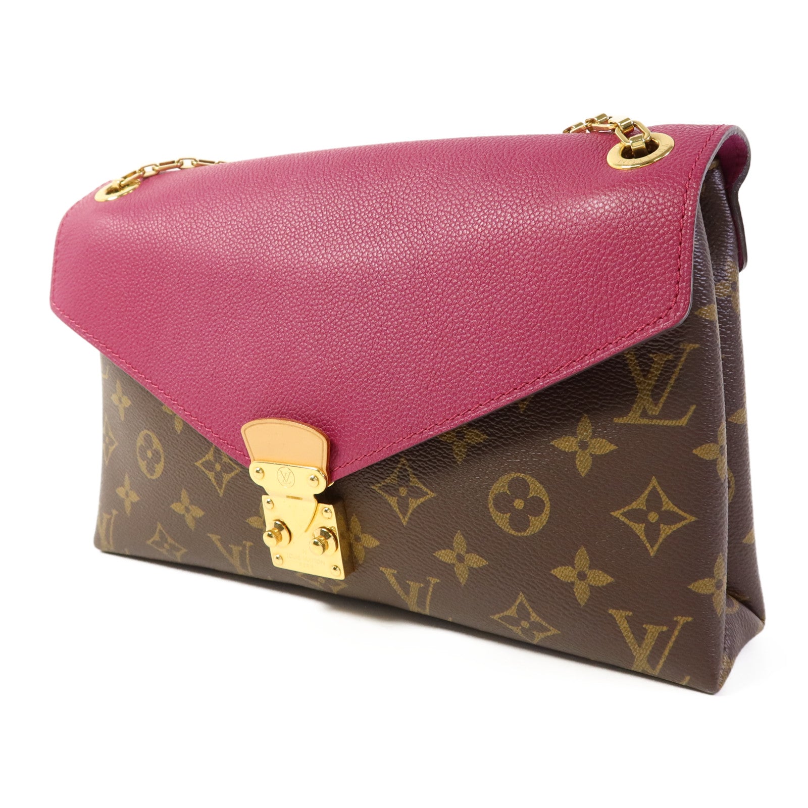 LOUIS VUITTON Monogram Pallas Chain金扣鏈帶肩背袋