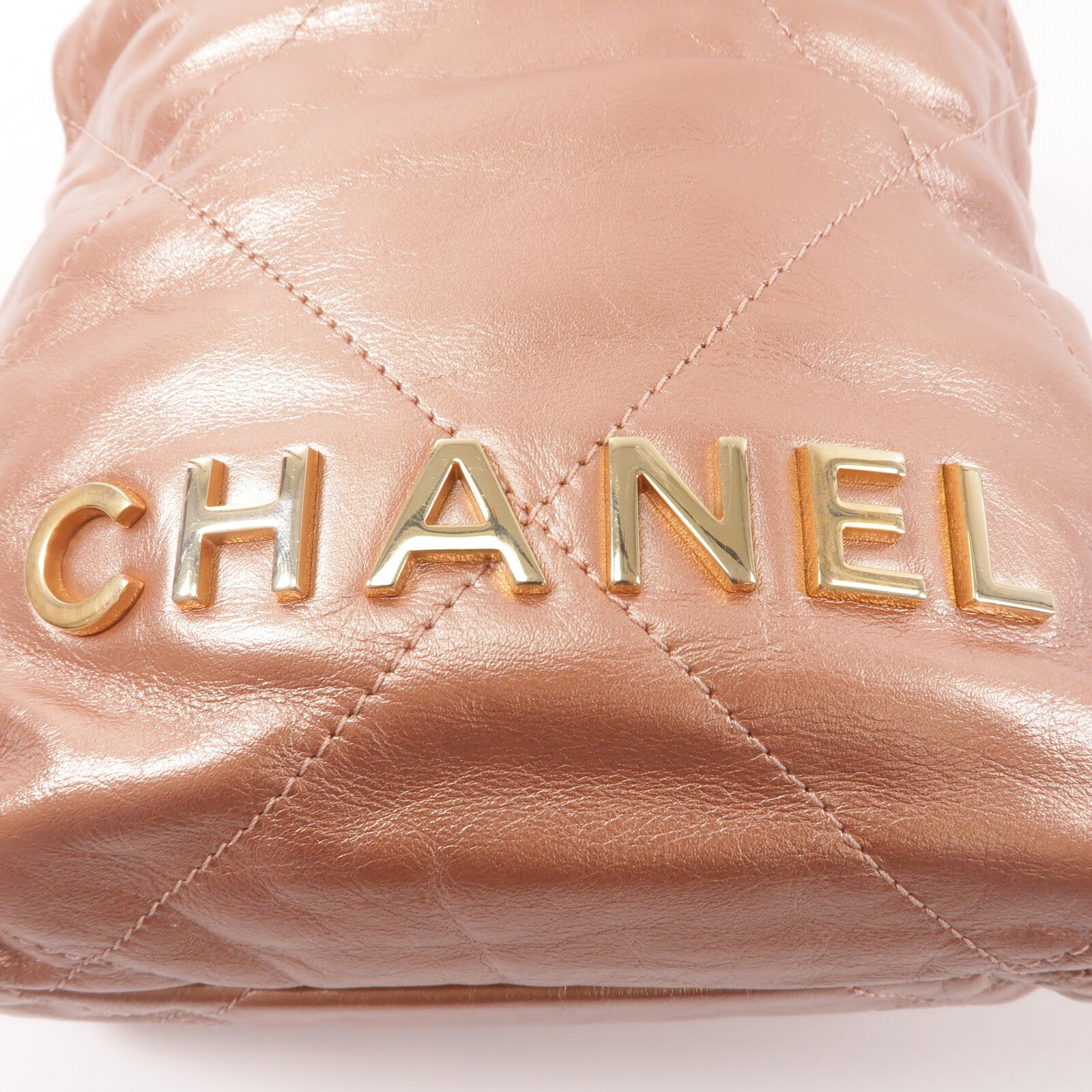 CHANEL 牛皮皮革Chanel 22 Mini鏈帶肩背袋