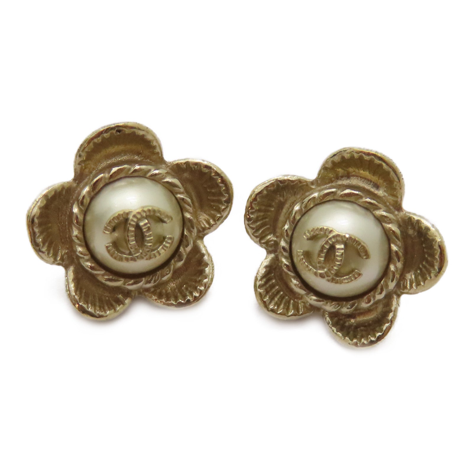 CHANEL 金屬Earrings耳環金色