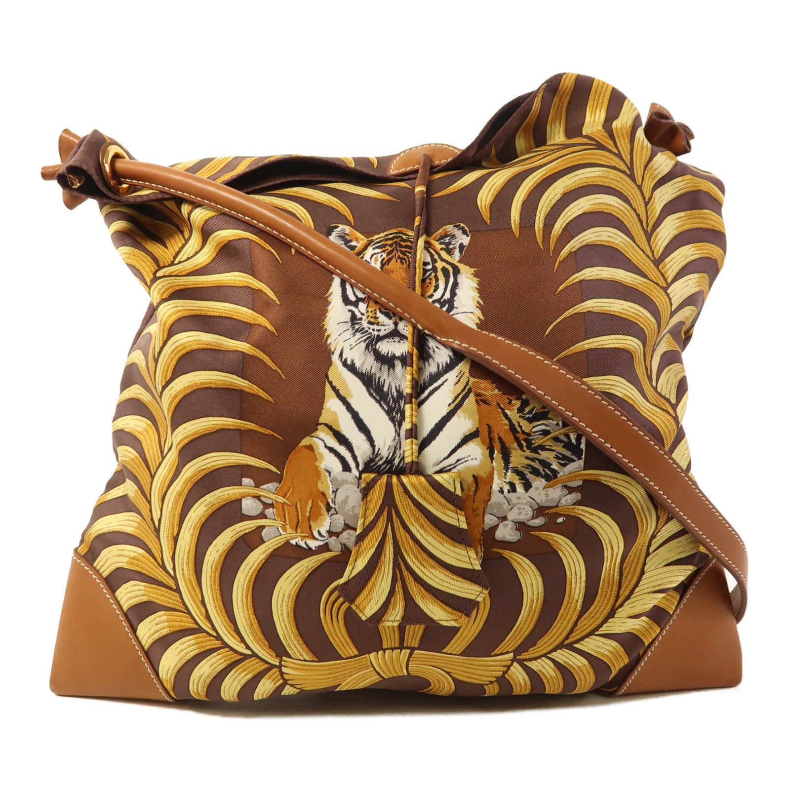 HERMES 絲質Silky City金扣肩背袋