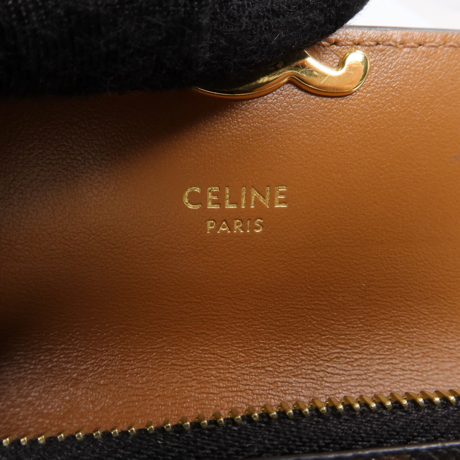 CELINE 塗層帆布Coin/Card Holder金扣零錢包/卡片套
