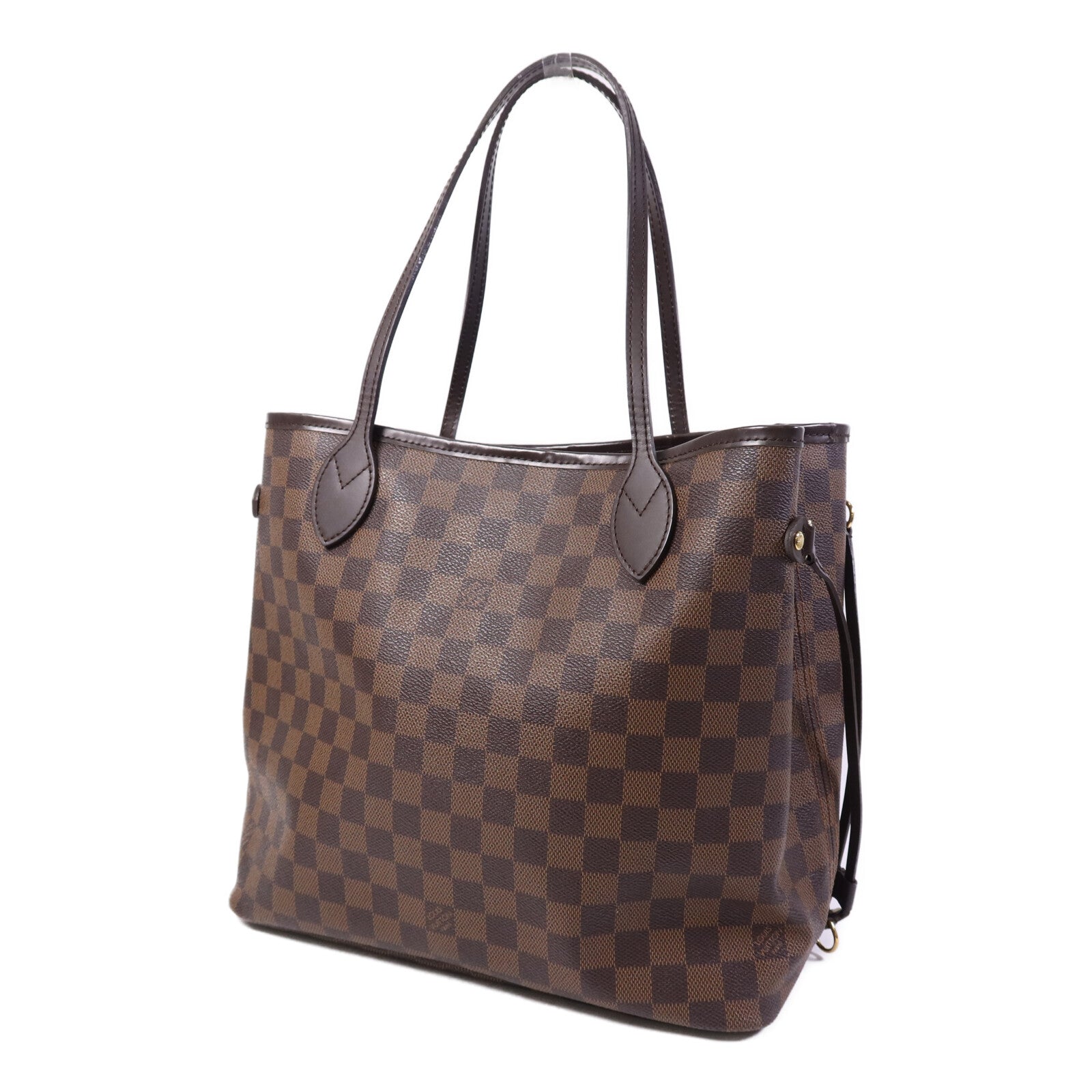 LOUIS VUITTON Damier Neverfull PM金扣手挽袋