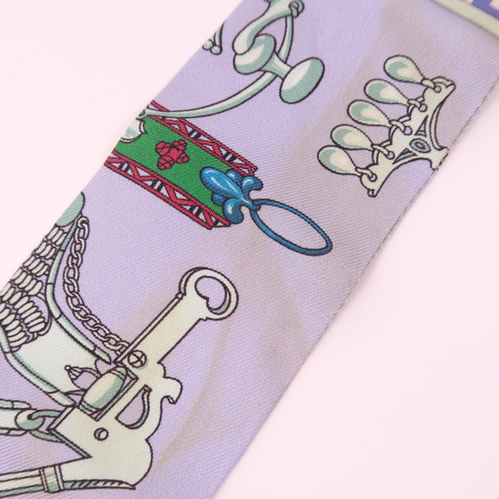 HERMES 絲質Twilly絲巾