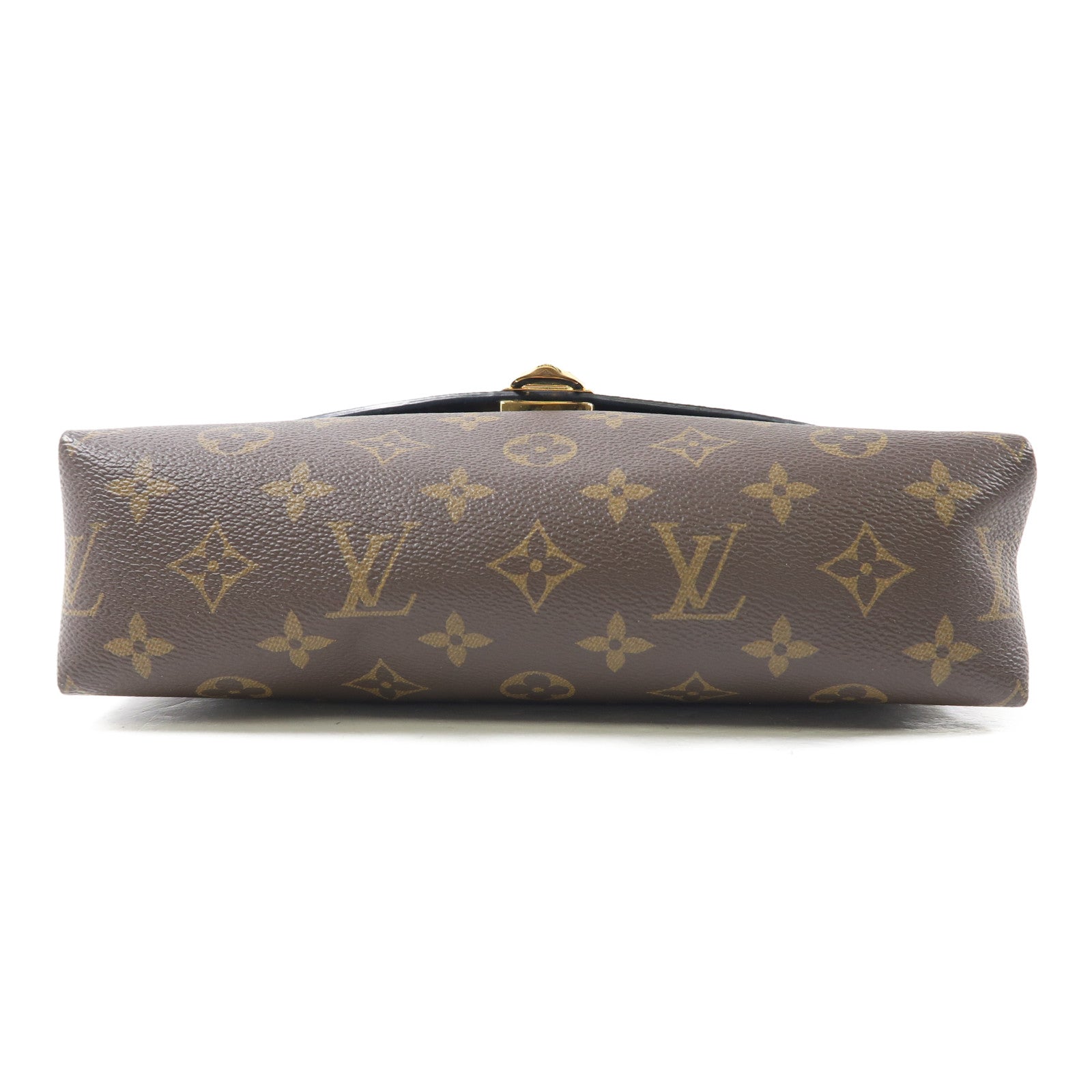 LOUIS VUITTON Monogram Saint Placide金扣肩背袋棕色/黑色