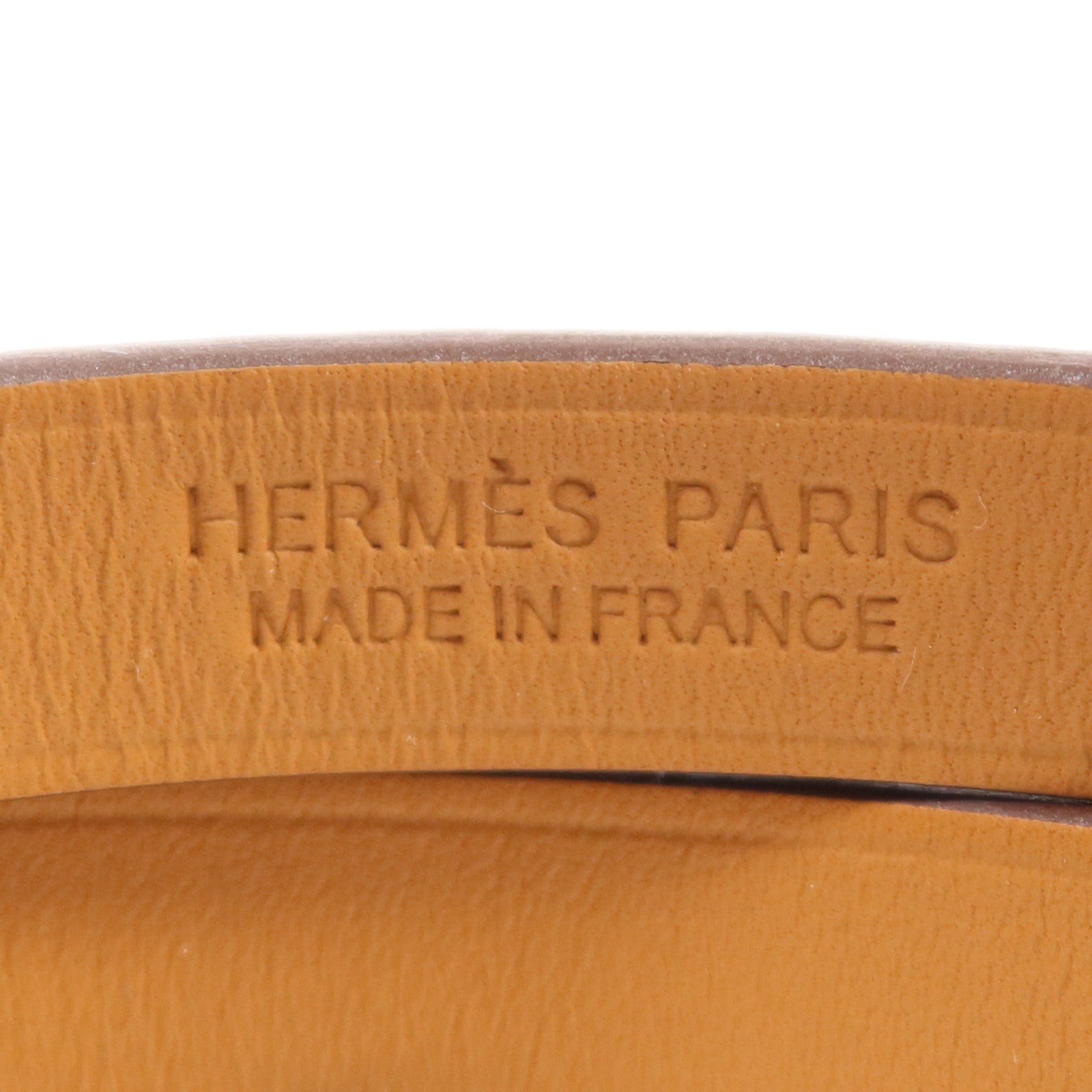 HERMES Swift皮革Kelly Double金扣手帶Etoupe