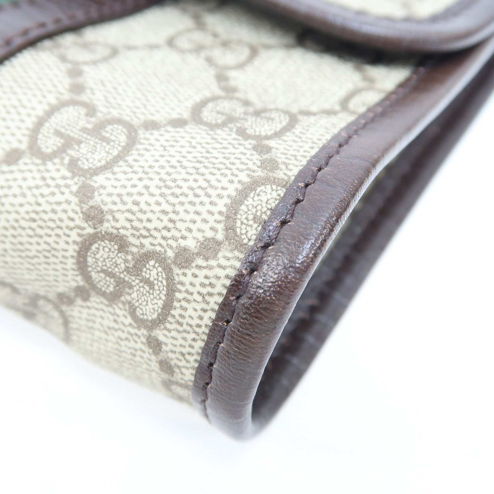 GUCCI 塗層帆布Waist Bag銀扣腰包啡色