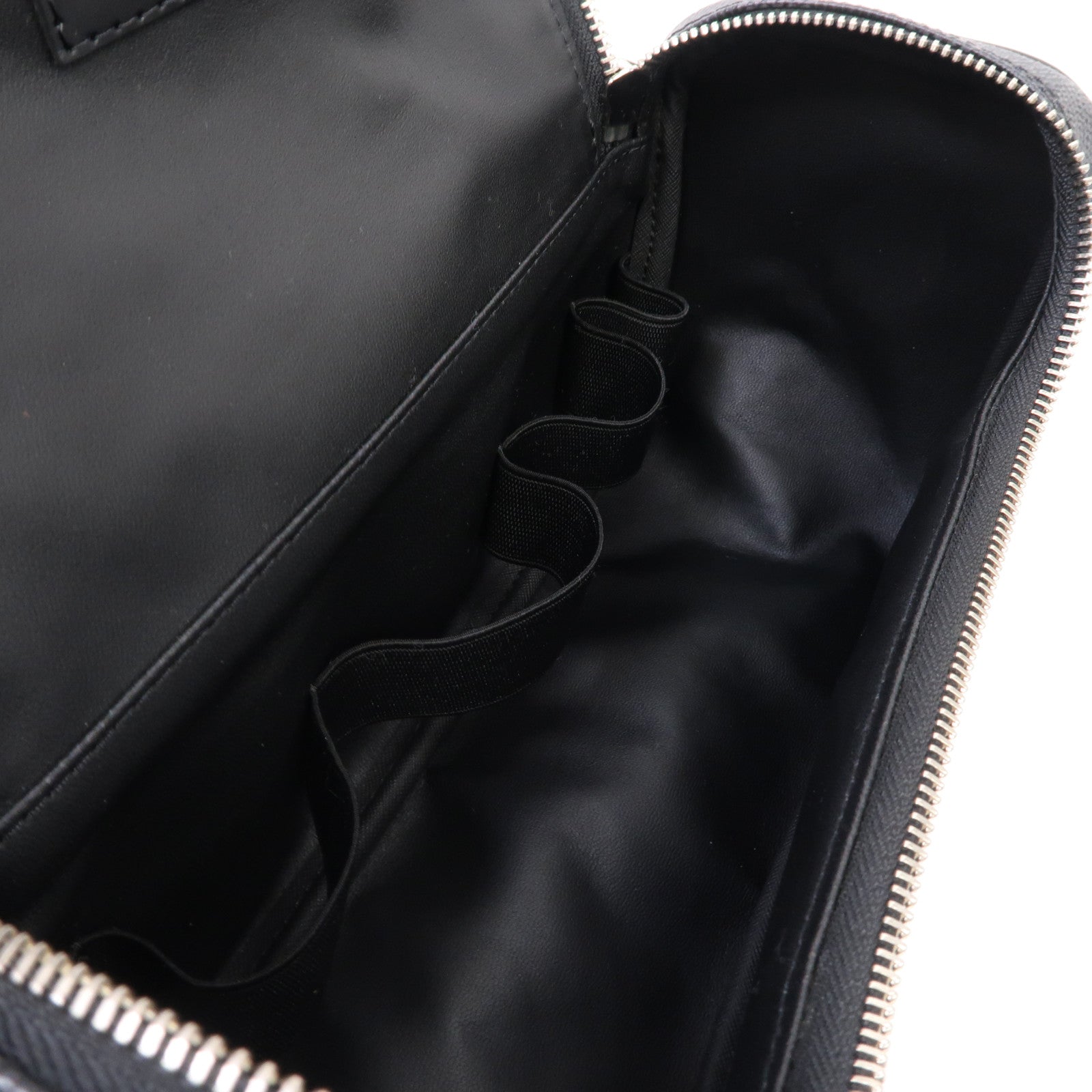 LOUIS VUITTON 【激減優惠】Damier Graphite Toiletry Pouch銀扣手拿包黑色