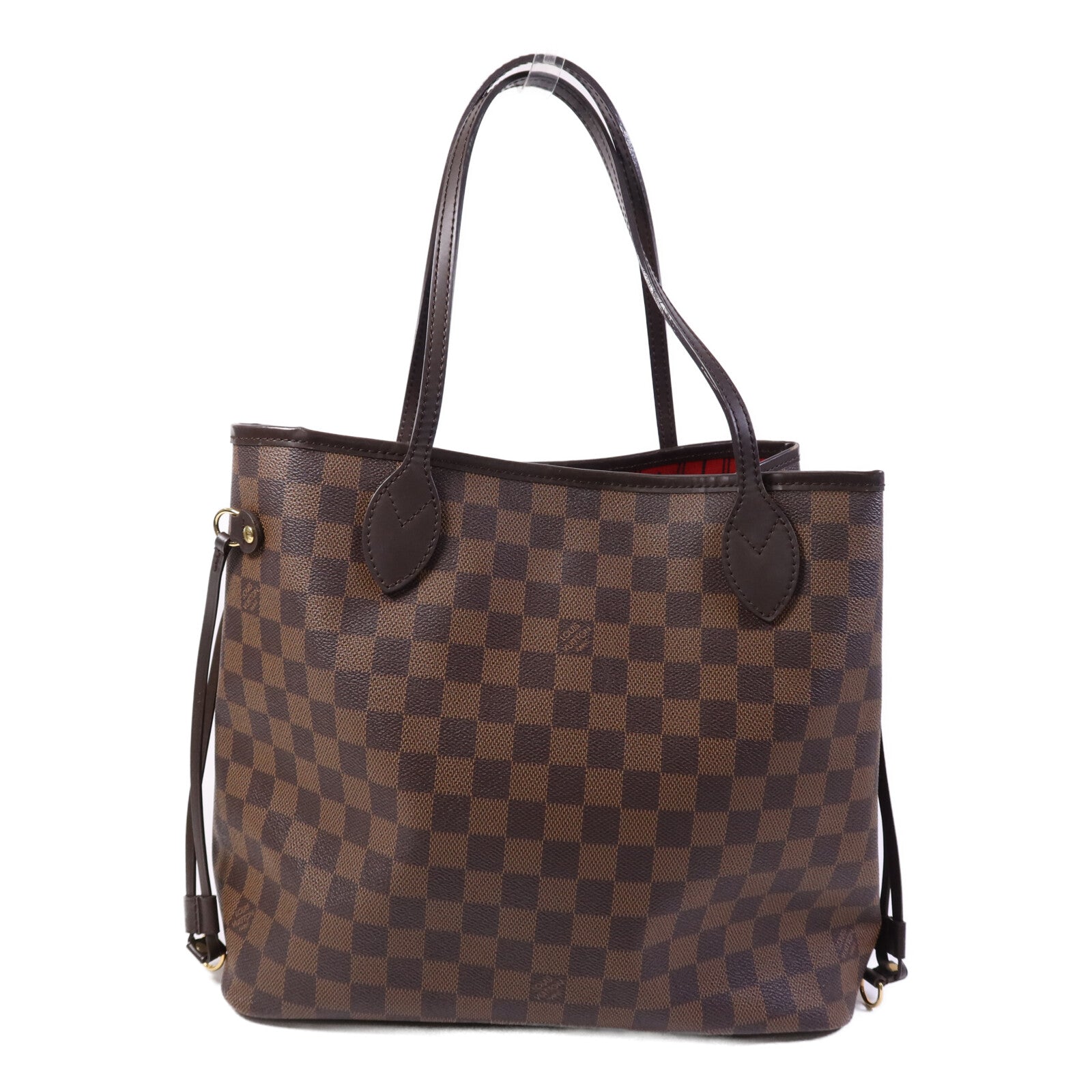 LOUIS VUITTON Damier Neverfull PM金扣手挽袋