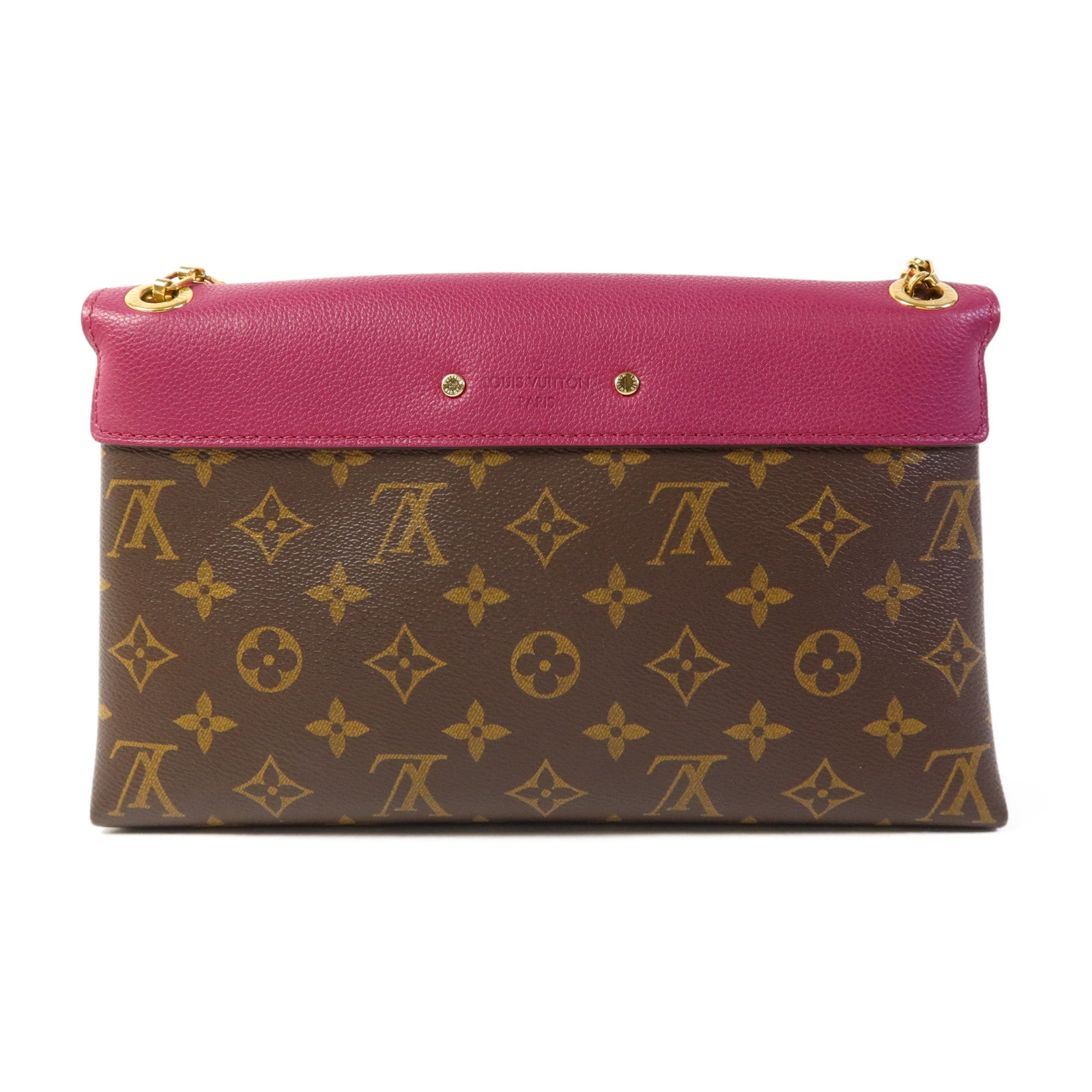 LOUIS VUITTON Monogram Pallas Chain金扣鏈帶肩背袋