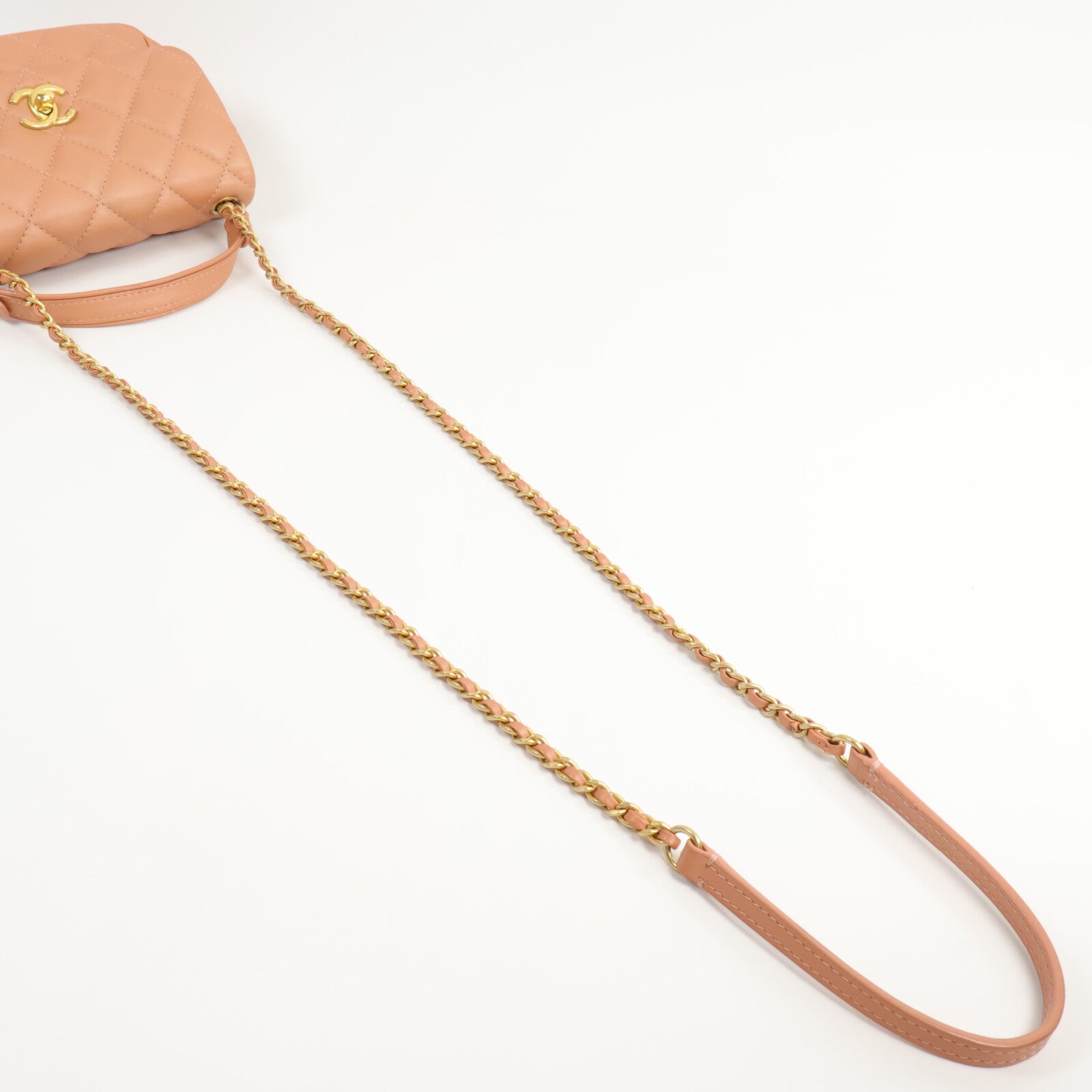 CHANEL 牛皮皮革Chain Shoulder Bag鏈帶手挽肩背兩用袋