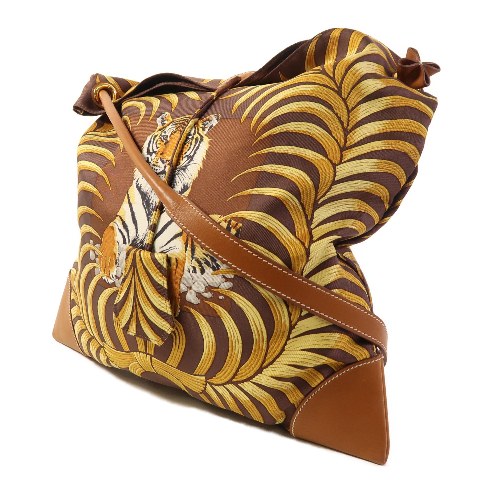 HERMES 絲質Silky City金扣肩背袋