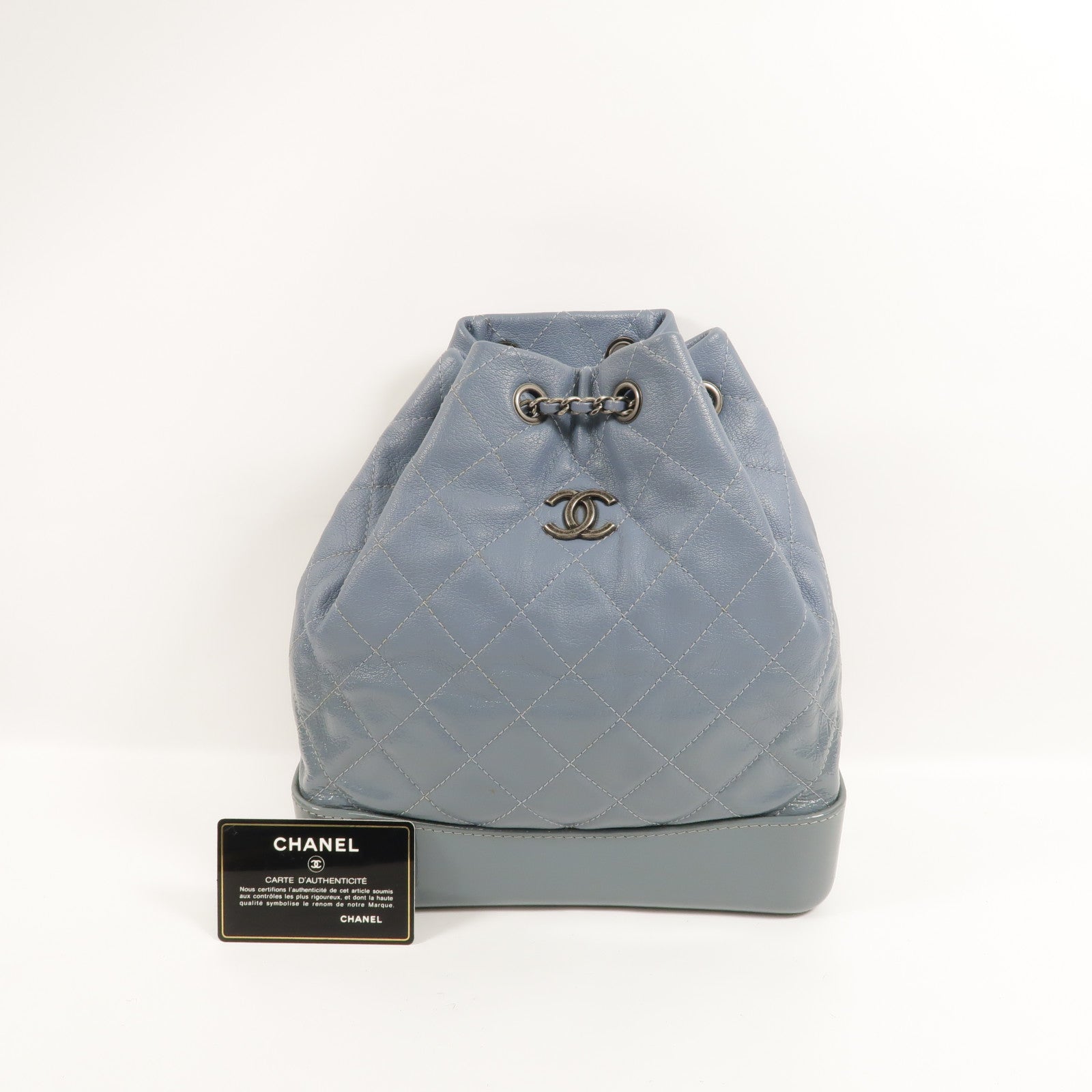 CHANEL 牛皮皮革Gabrielle BackPack鏈帶背包