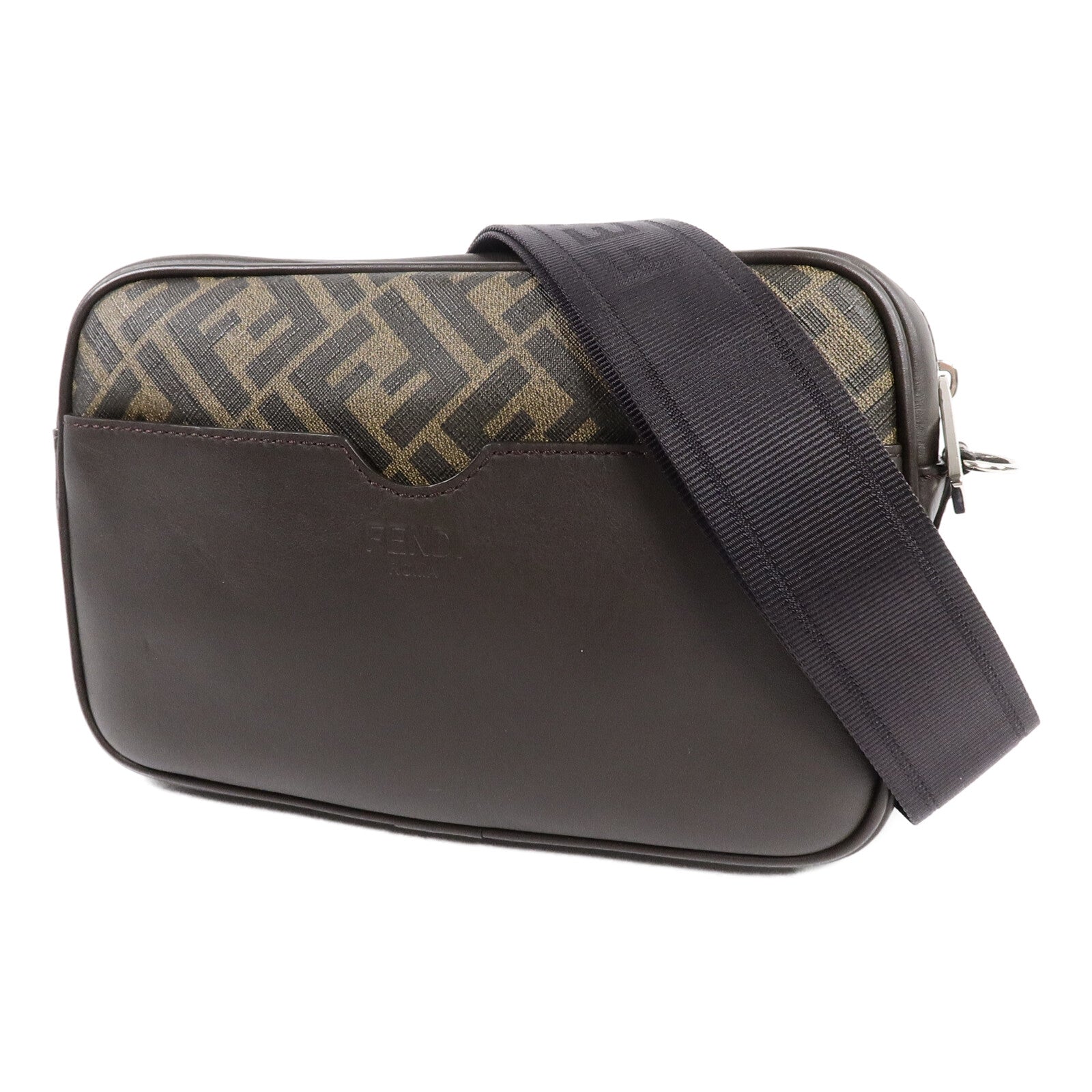 FENDI 塗層帆布Digonal Camera Case肩背袋