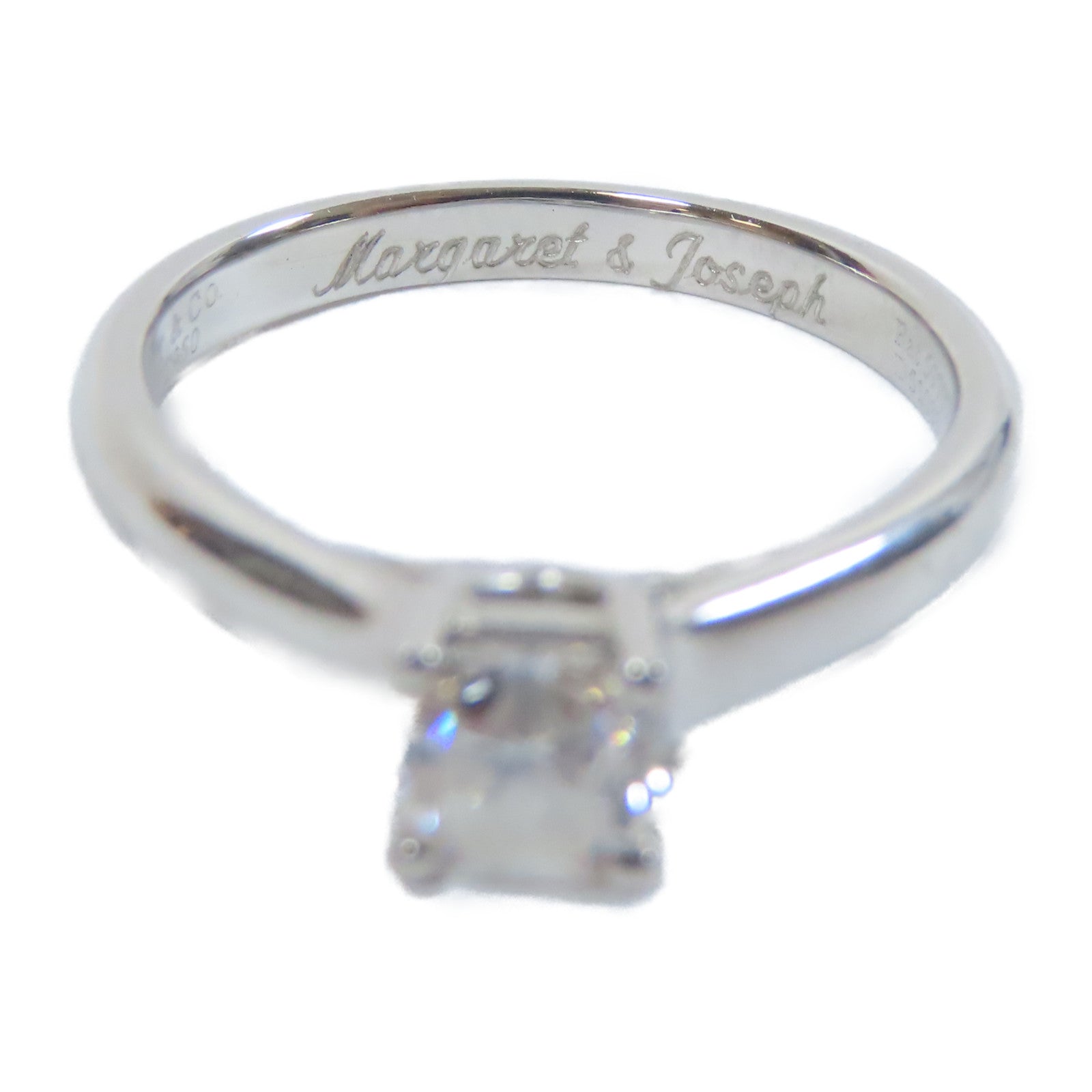 TIFFANY＆CO 【激減優惠】PT950鉑金Ring 0.53ct鑽石戒指US#5