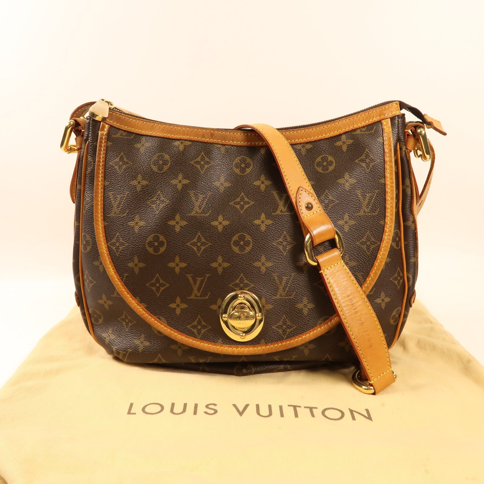 LOUIS VUITTON Monogram Tulum GM金扣肩背袋