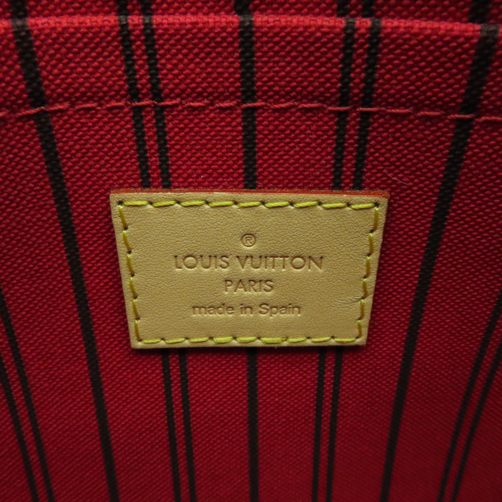 LOUIS VUITTON Monogram Neverfull MM金扣肩背袋啡色