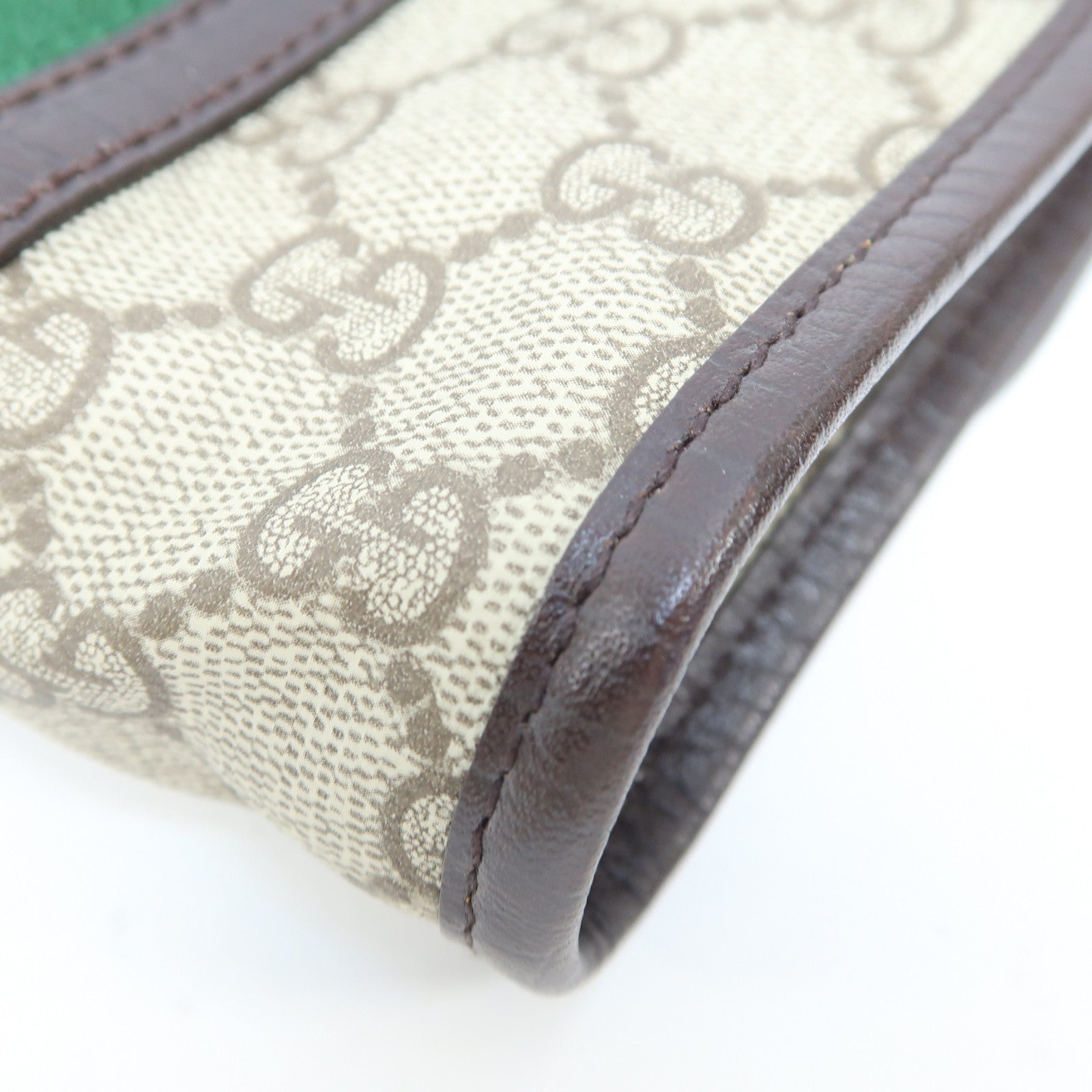 GUCCI 塗層帆布Waist Bag銀扣腰包啡色