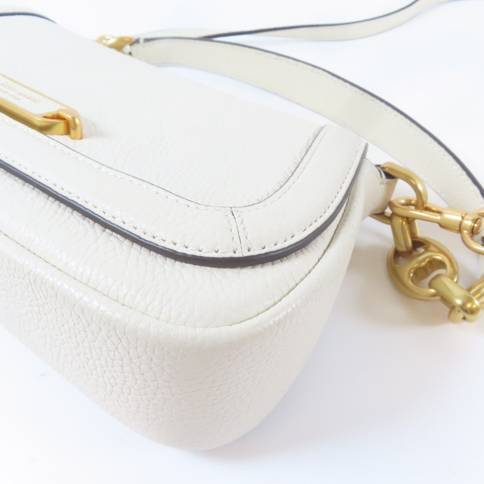 Kate Spade 牛皮皮革Shoulder Bag金扣手挽肩背兩用袋白色