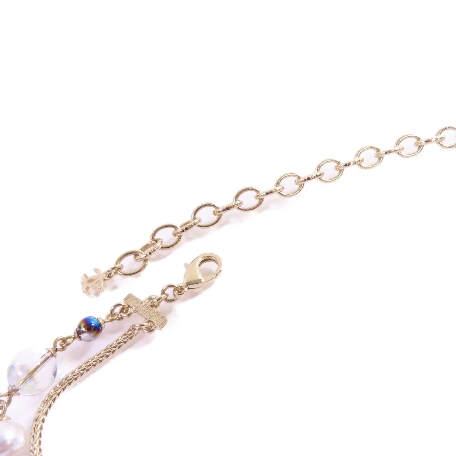 CHANEL 金屬/仿珍珠/水鑽CC Necklace項鏈