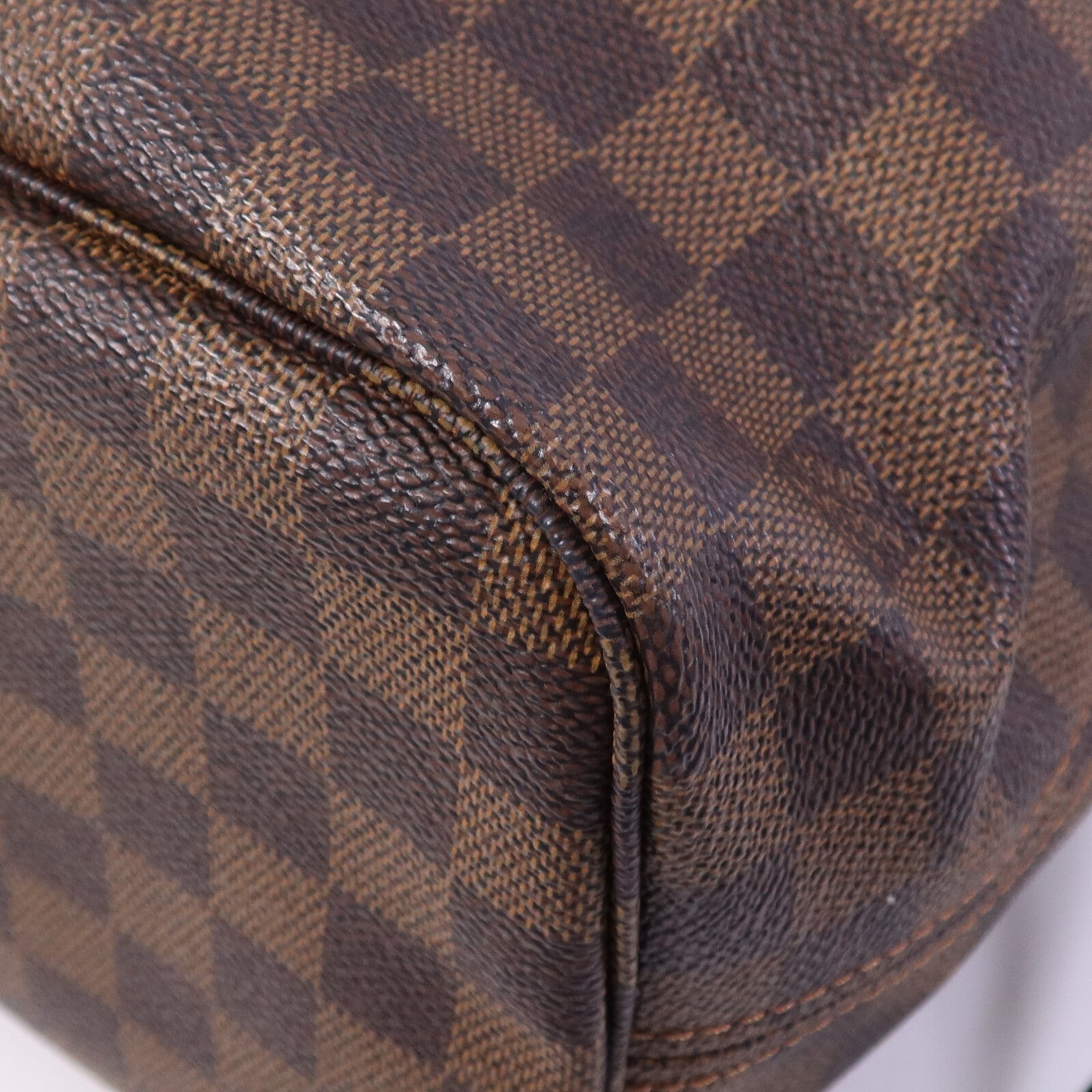 LOUIS VUITTON Damier Neverfull PM金扣手挽袋