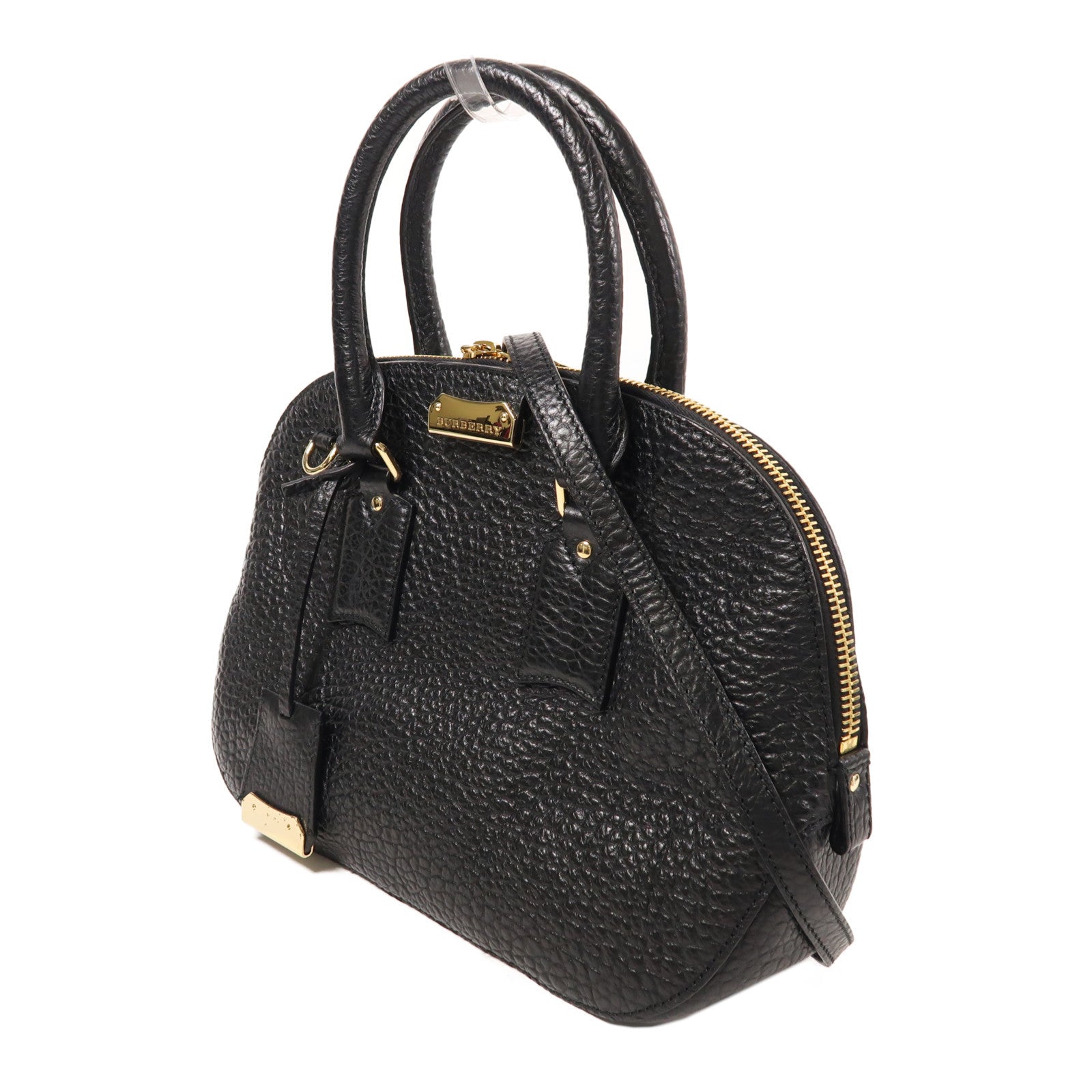 BURBERRY 牛皮皮革2 Way Shoulder金扣手挽肩背兩用袋