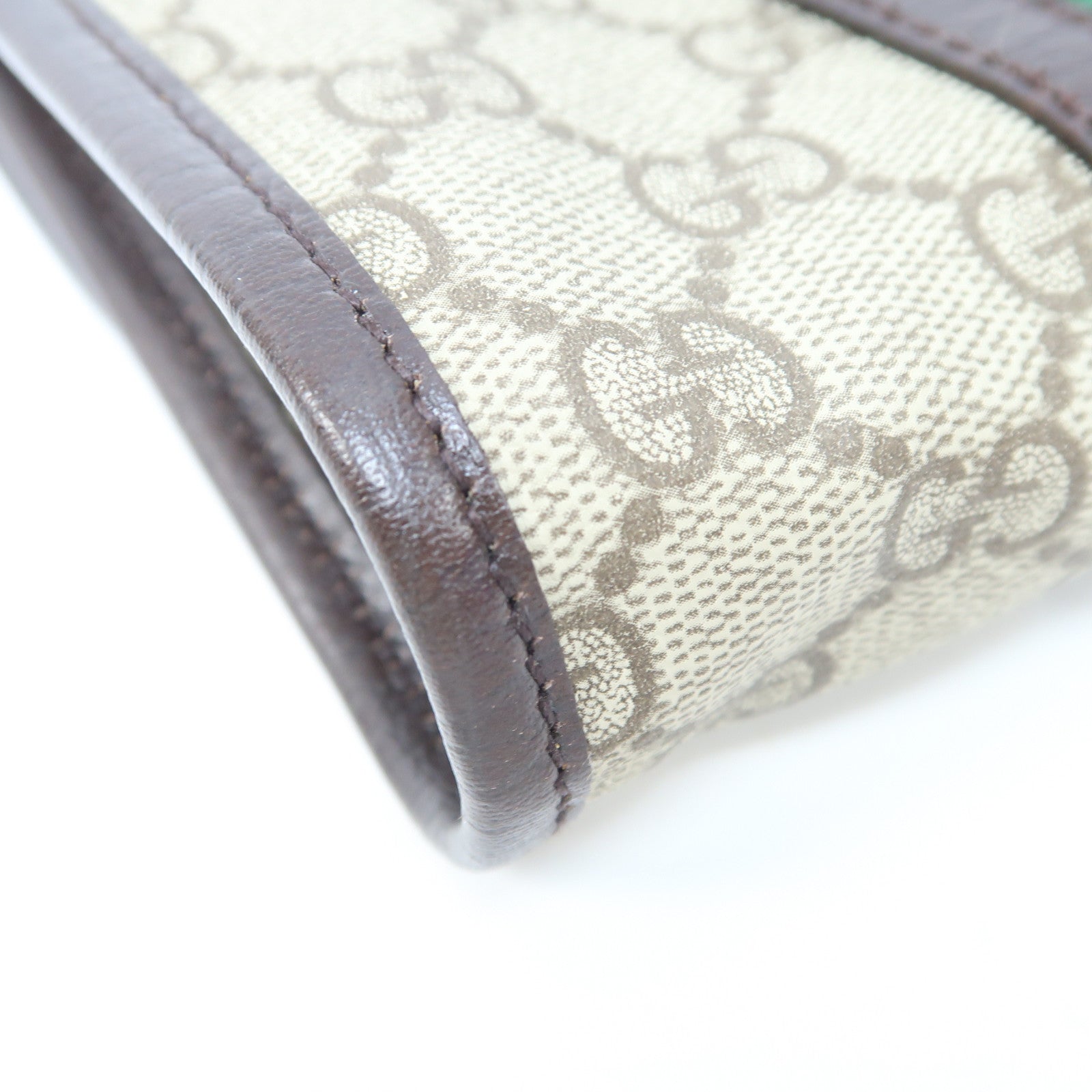 GUCCI 塗層帆布Waist Bag銀扣腰包啡色