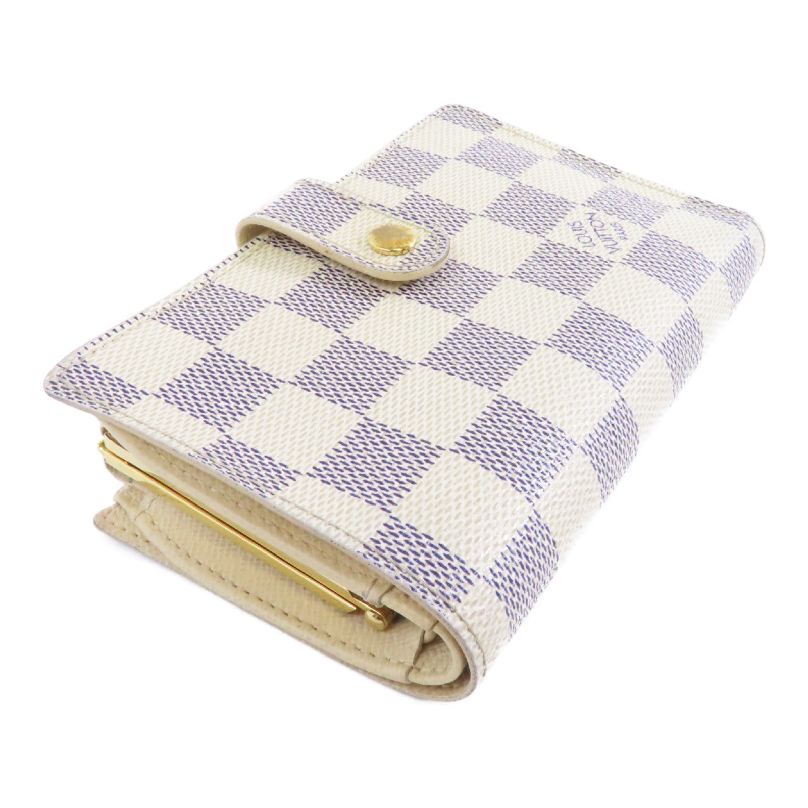 LOUIS VUITTON (PRICE DOWN) LV GHW Wallet N61676 Damier Azur White