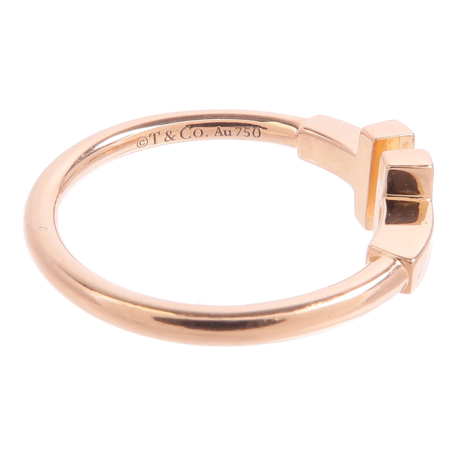 TIFFANY＆CO 18K玫瑰金T Wire Ring戒指
