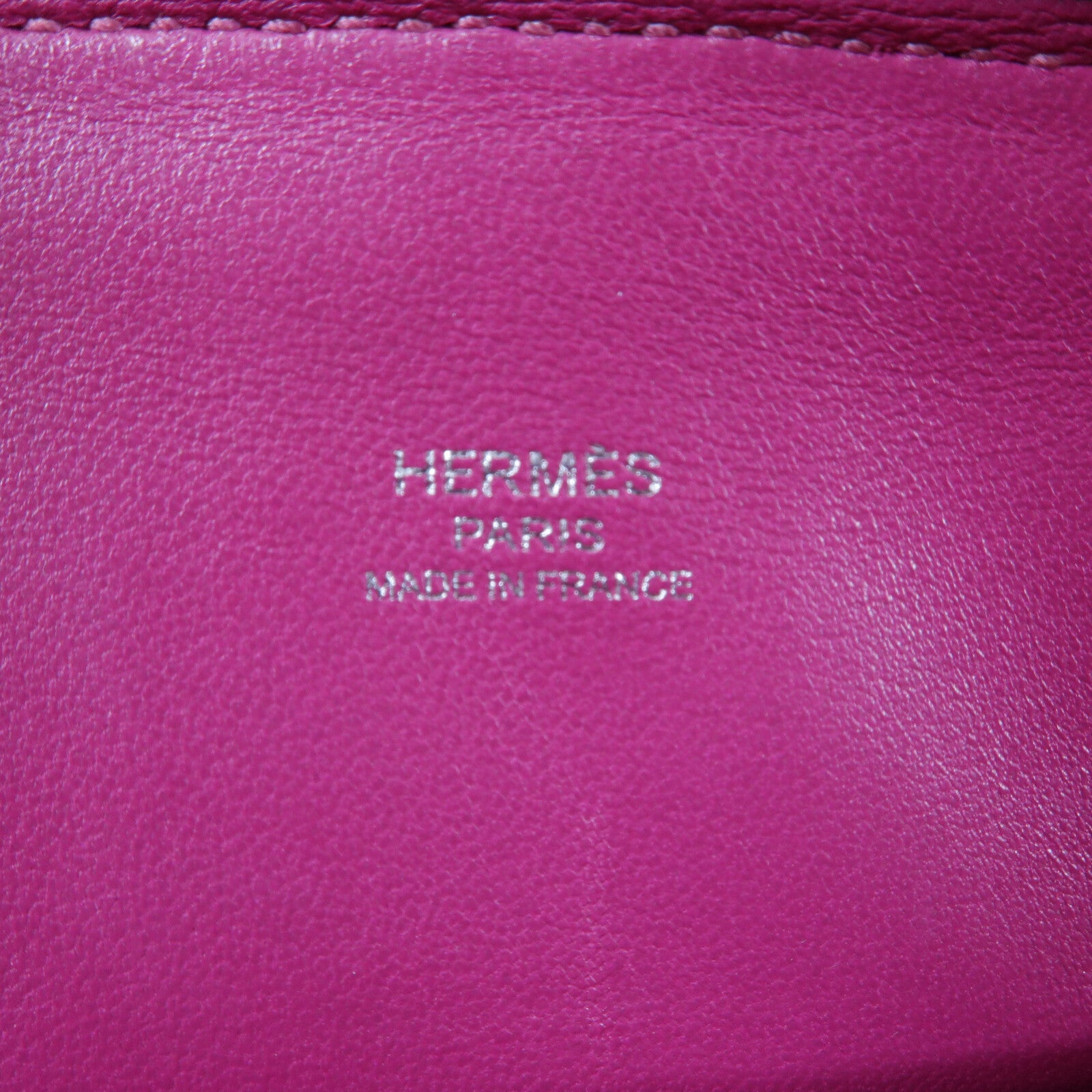 HERMES Chevre皮革Mini Bolide手挽肩背兩用袋Rose Purple